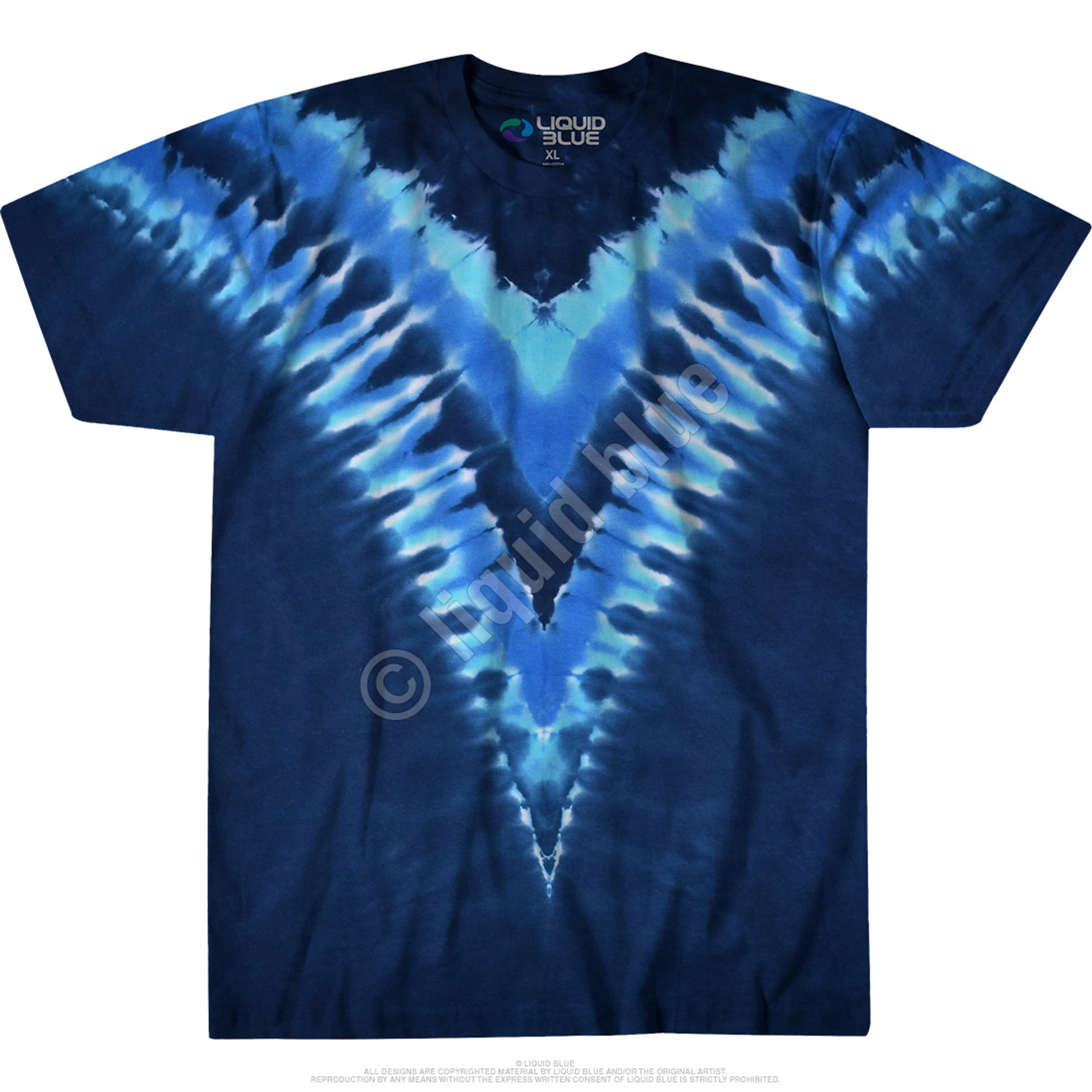 Cool Blue V Unprinted Tie-Dye T-Shirt 5 Cool Blue V Unprinted Tie-Dye T-Shirt - Image 3