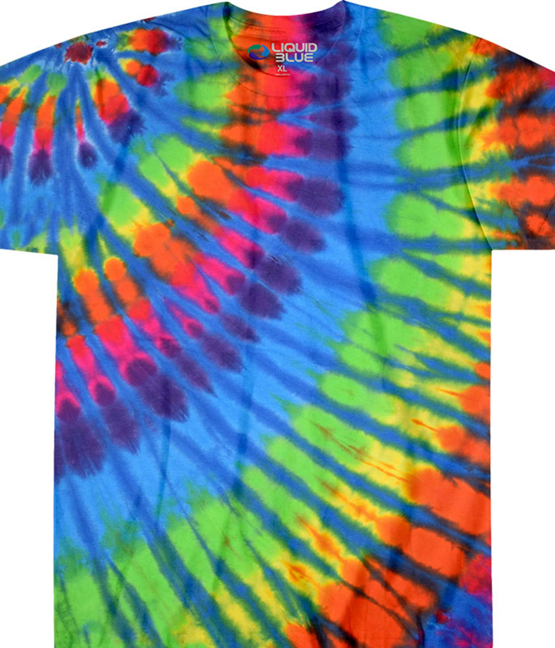 Rainbow Blue Streak Unprinted Tie-Dye T-Shirt 3 Rainbow Blue Streak Unprinted Tie-Dye T-Shirt