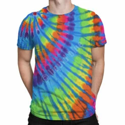Rainbow Blue Streak Unprinted Tie-Dye T-Shirt 7 Rainbow Blue Streak Unprinted Tie-Dye T-Shirt -MLB Shop 11101f body 23928.1499107732