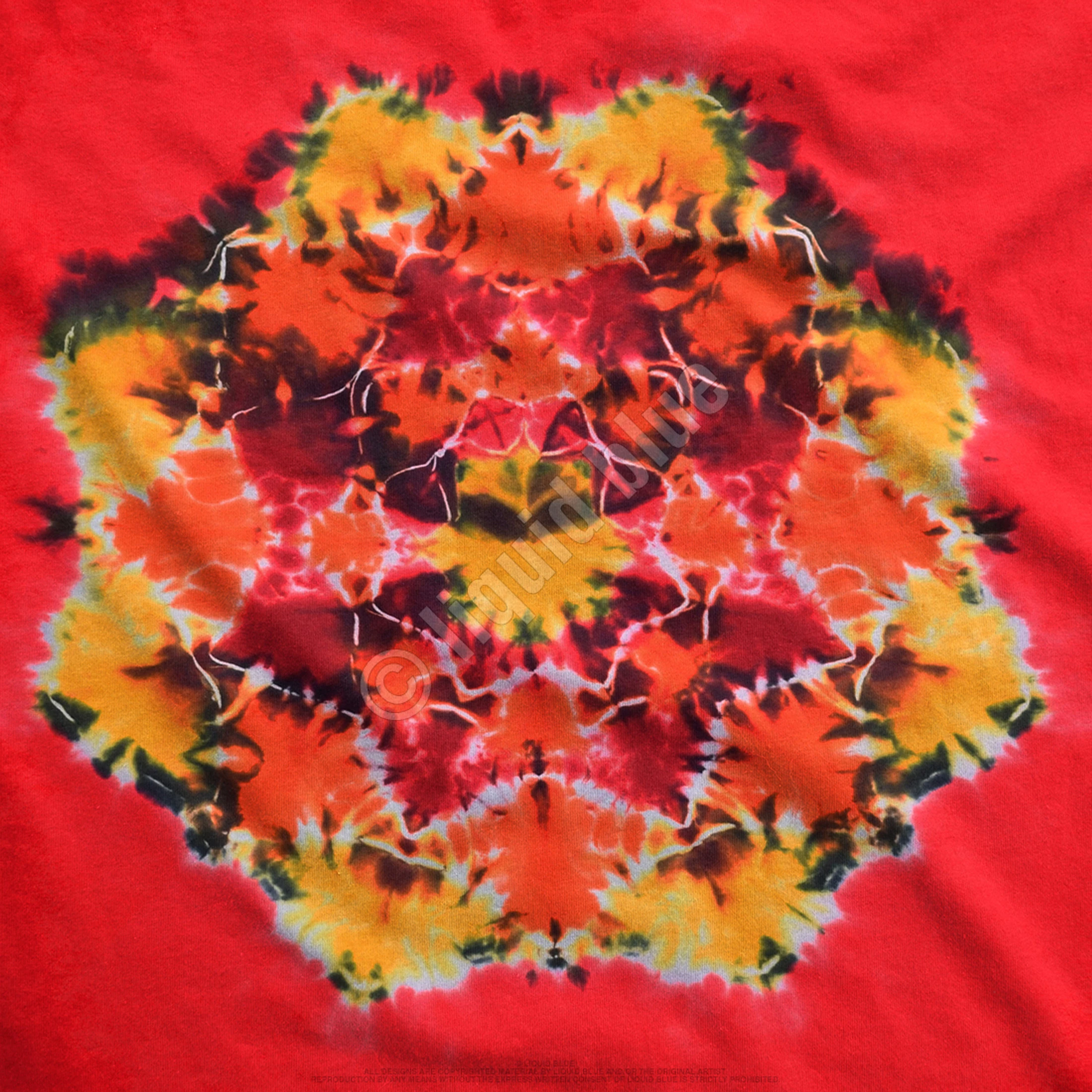 Red Mandala Unprinted Tie-Dye T-Shirt 6 Red Mandala Unprinted Tie-Dye T-Shirt - Image 4
