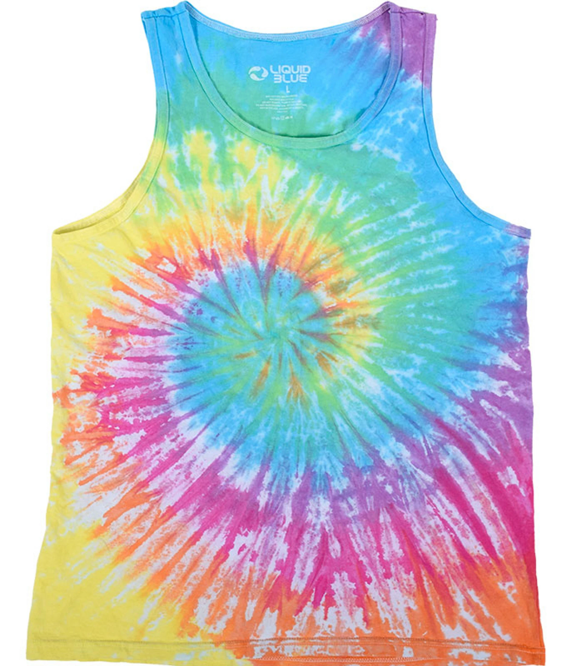 Pastel Spiral Unprinted Tie-Dye Tank Top T-Shirt 3 Pastel Spiral Unprinted Tie-Dye Tank Top T-Shirt