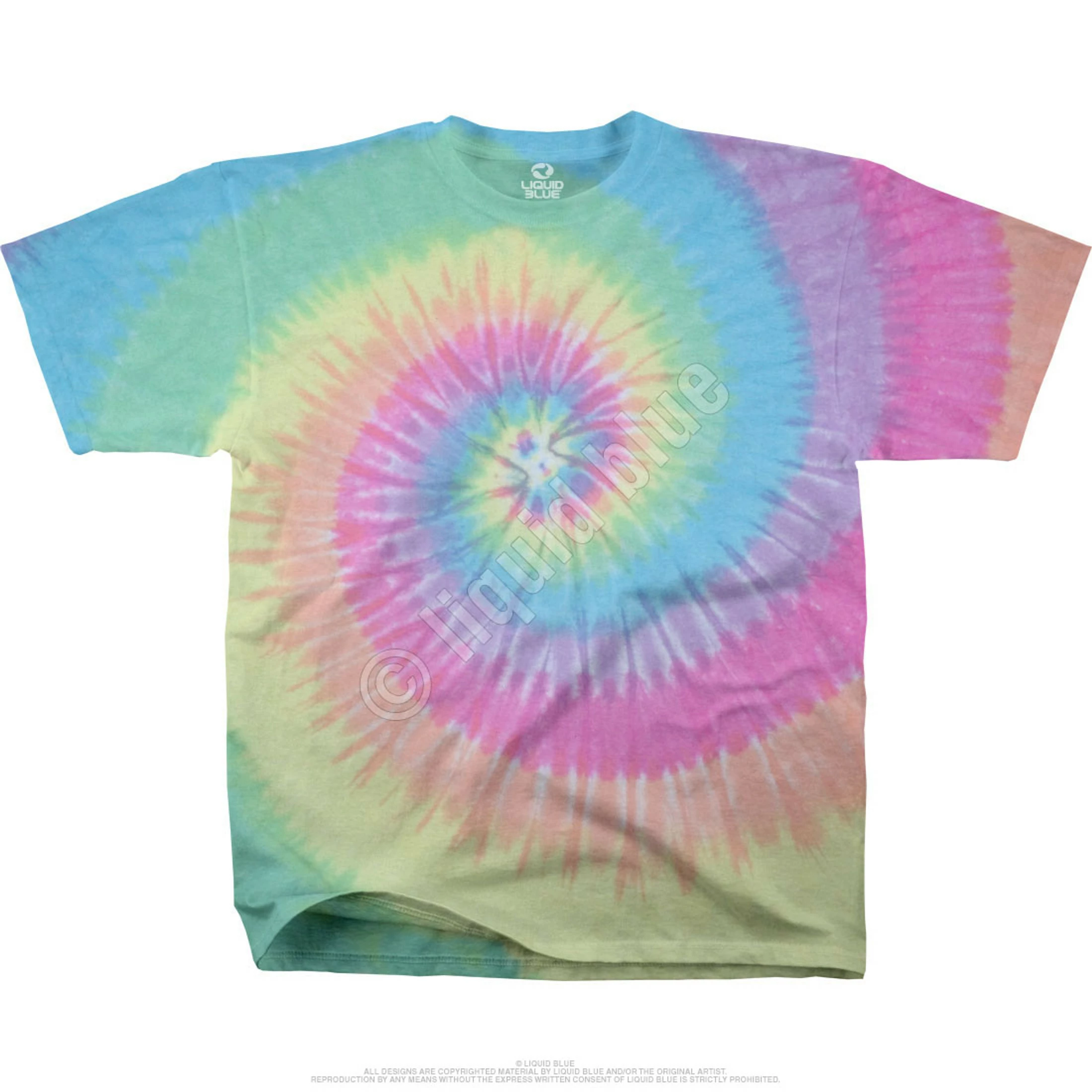 Pastel Spiral Youth Tie-Dye T-Shirt 4 Pastel Spiral Youth Tie-Dye T-Shirt - Image 2