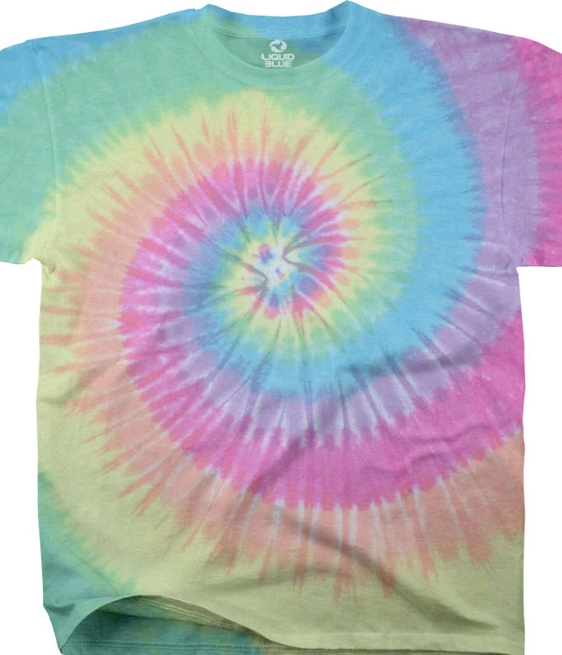 Pastel Spiral Youth Tie-Dye T-Shirt 3 Pastel Spiral Youth Tie-Dye T-Shirt