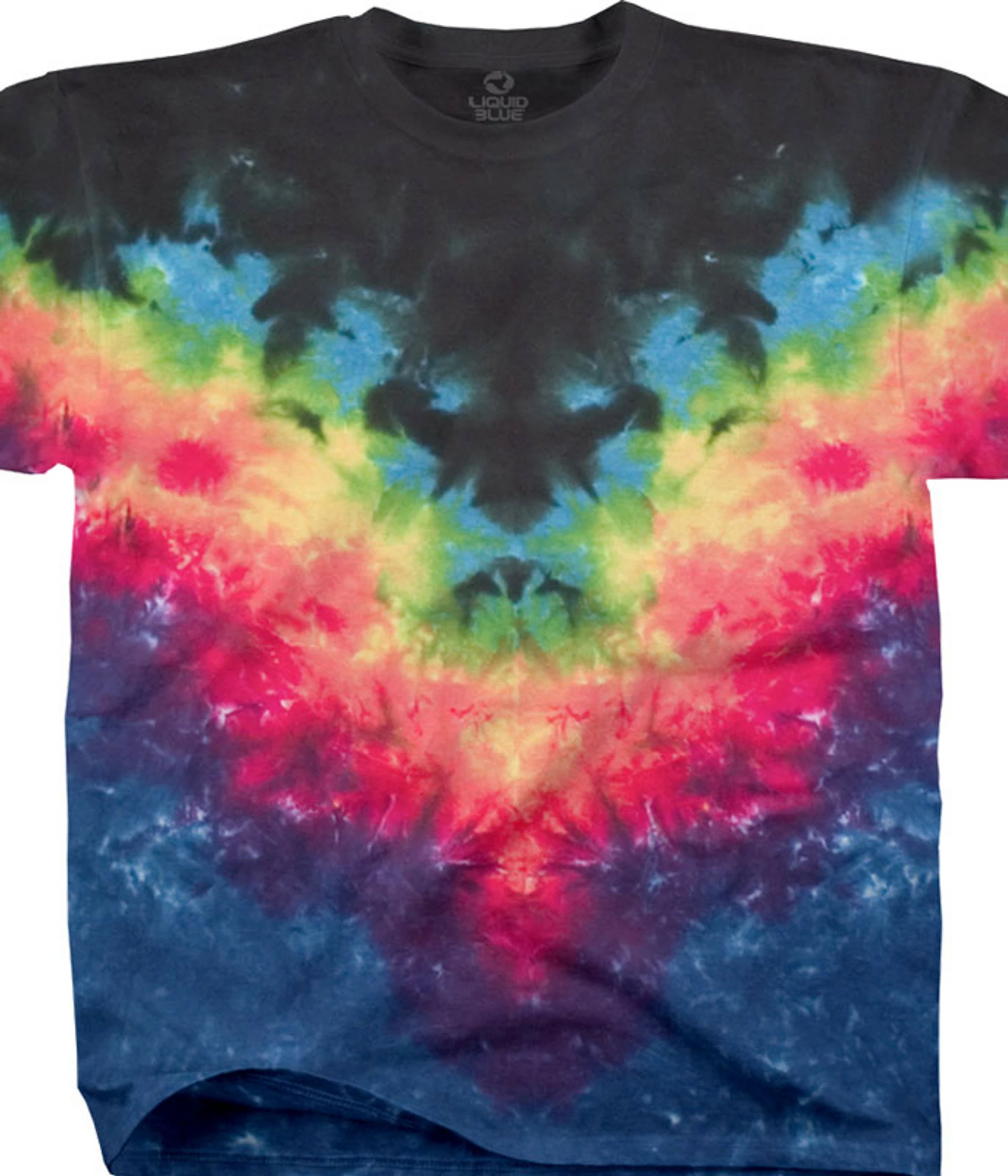 Symmetrical Rainbow Unprinted Tie-Dye T-Shirt 3 Symmetrical Rainbow Unprinted Tie-Dye T-Shirt