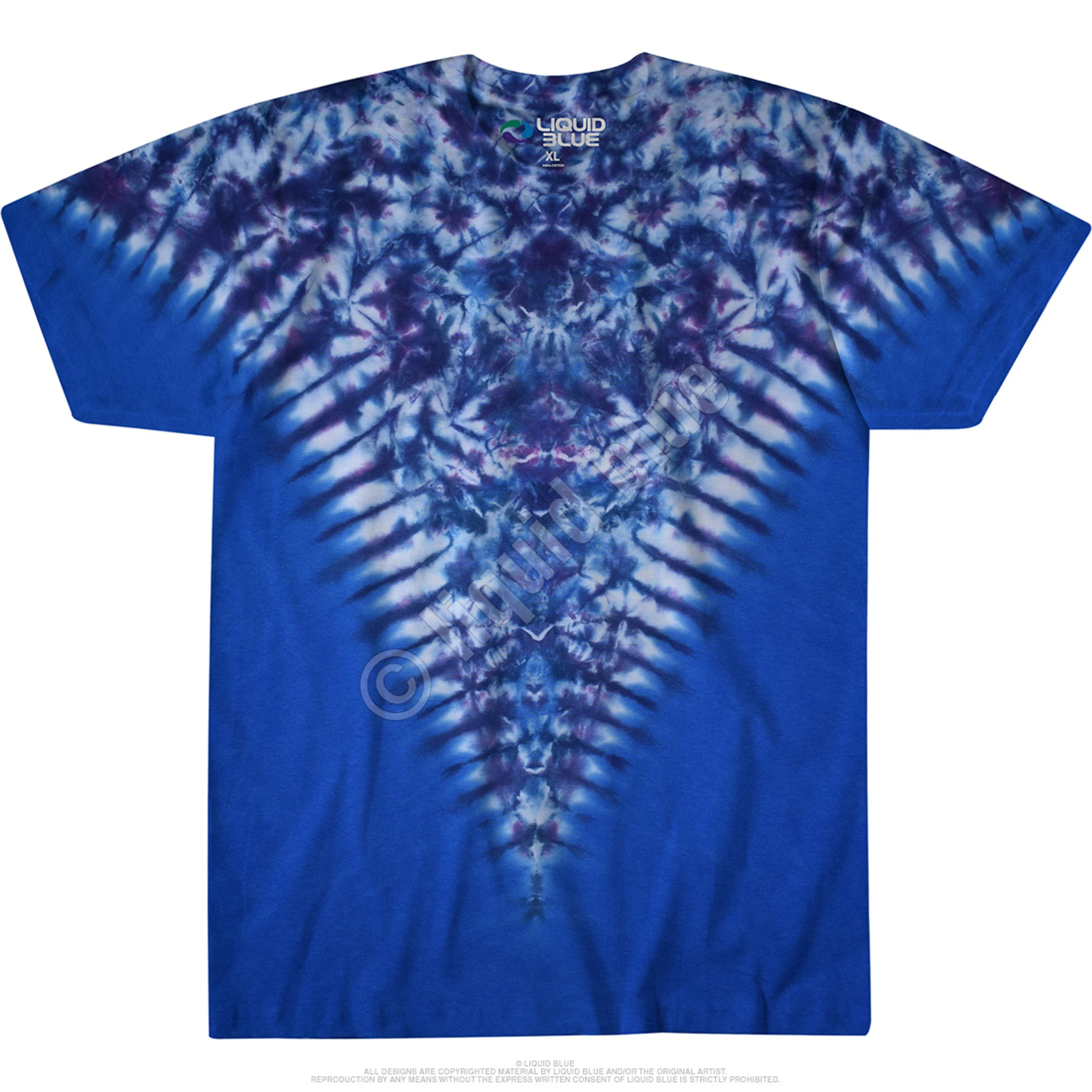 Blue Krinkle V Unprinted Tie-Dye T-Shirt 4 Blue Krinkle V Unprinted Tie-Dye T-Shirt - Image 2