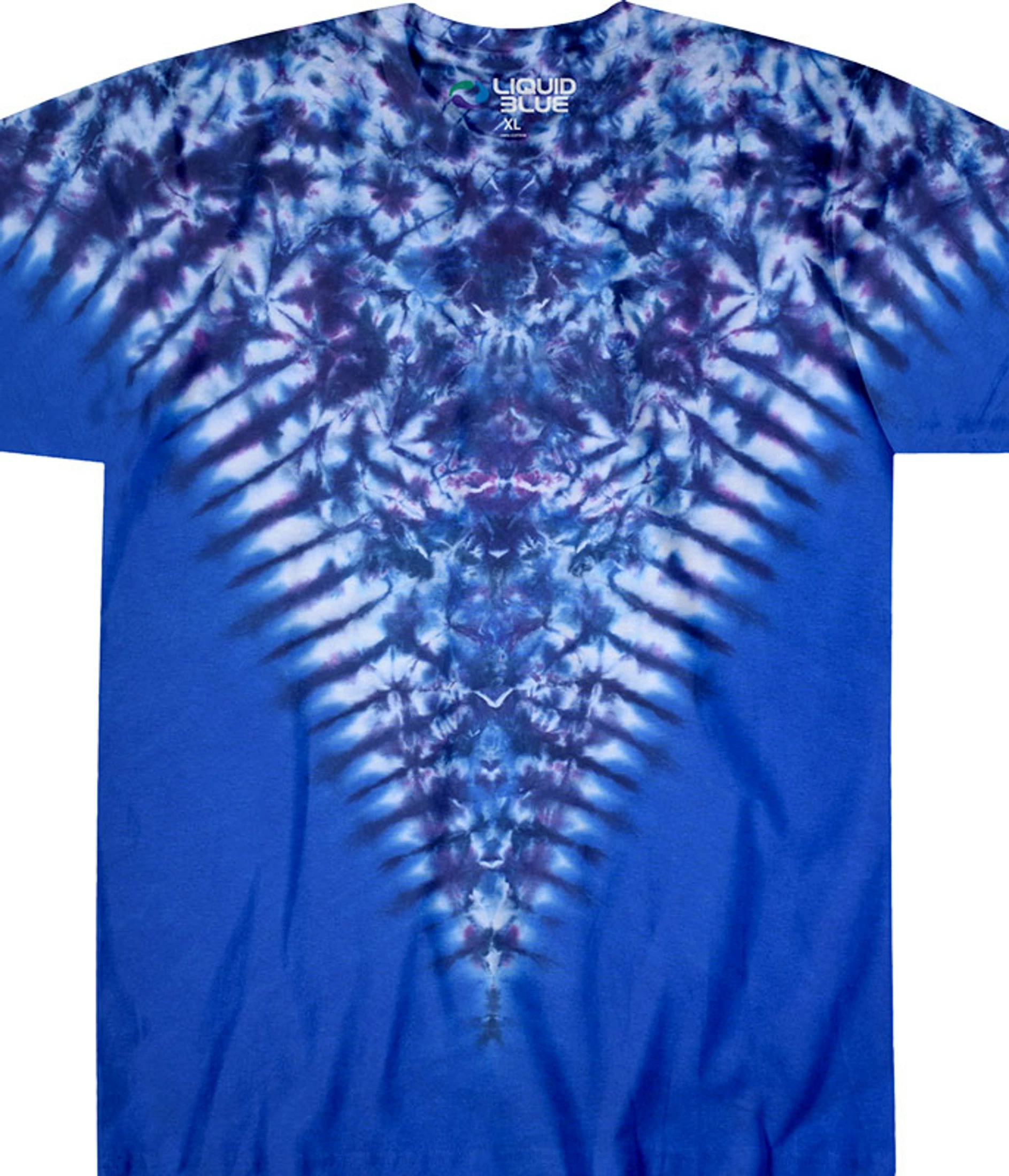 Blue Krinkle V Unprinted Tie-Dye T-Shirt 3 Blue Krinkle V Unprinted Tie-Dye T-Shirt