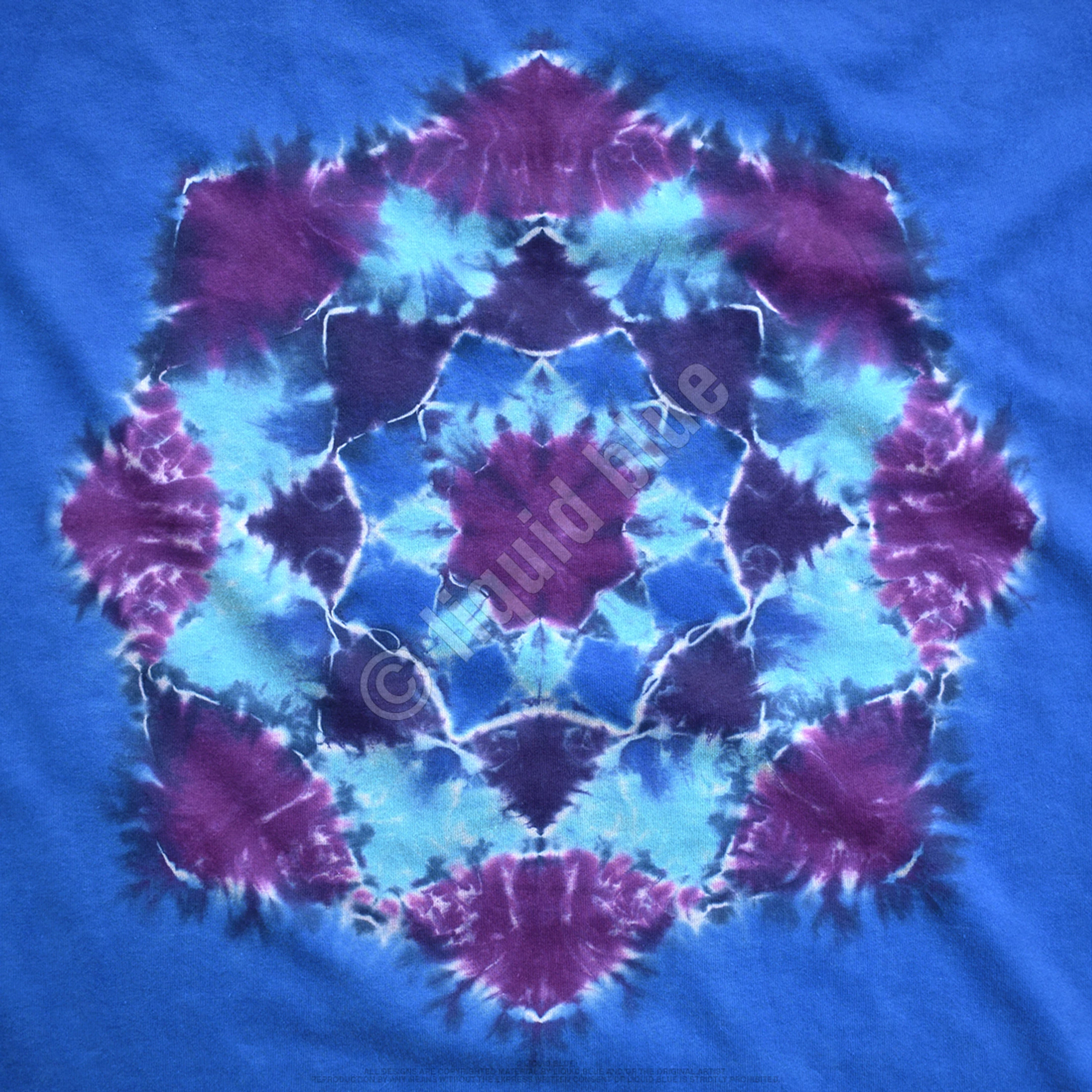 Blue Mandala Unprinted Tie-Dye T-Shirt 6 Blue Mandala Unprinted Tie-Dye T-Shirt - Image 4