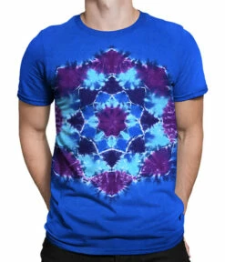 Blue Mandala Unprinted Tie-Dye T-Shirt