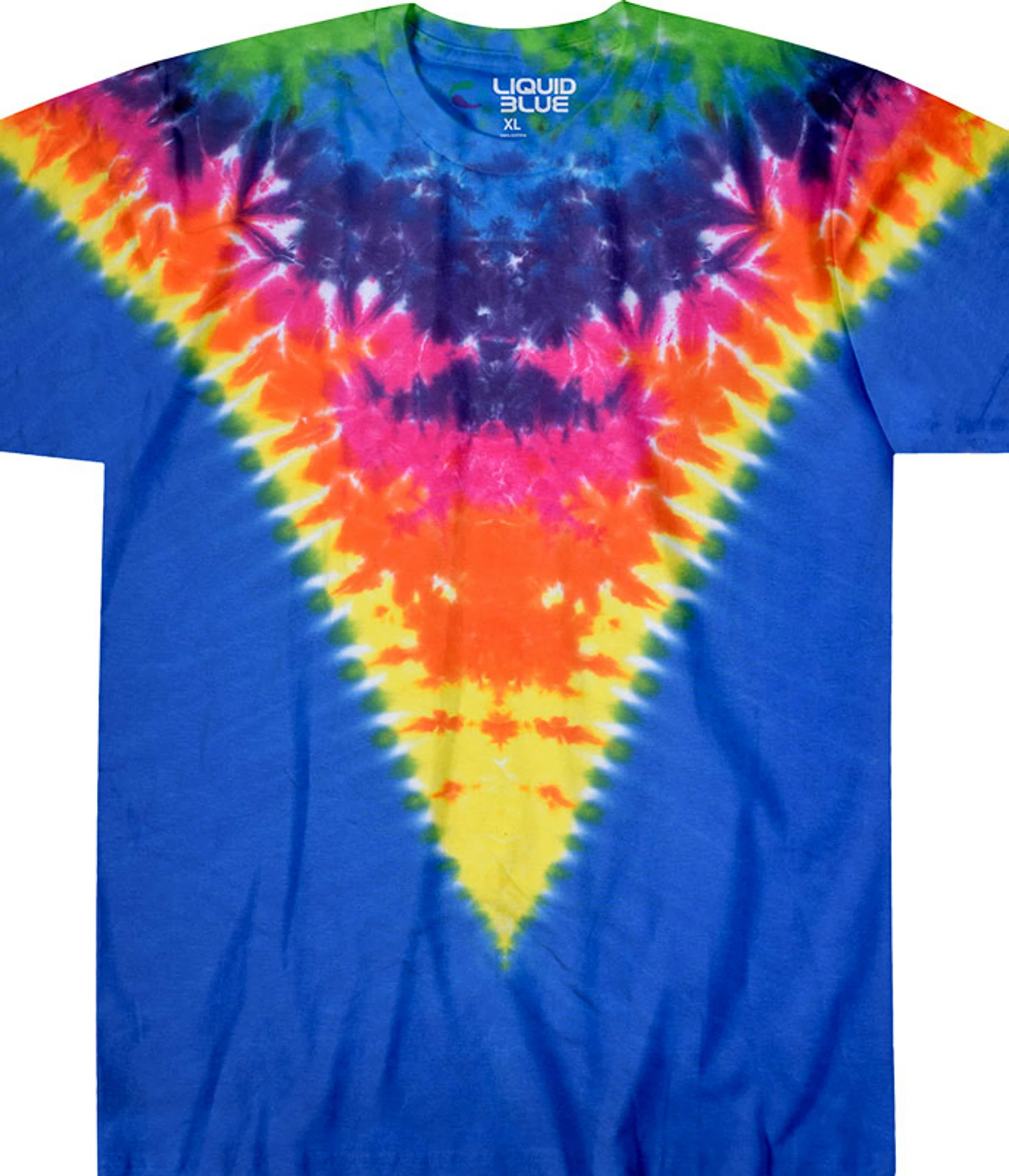 Rainbow Krinkle V Unprinted Tie-Dye T-Shirt 3 Rainbow Krinkle V Unprinted Tie-Dye T-Shirt