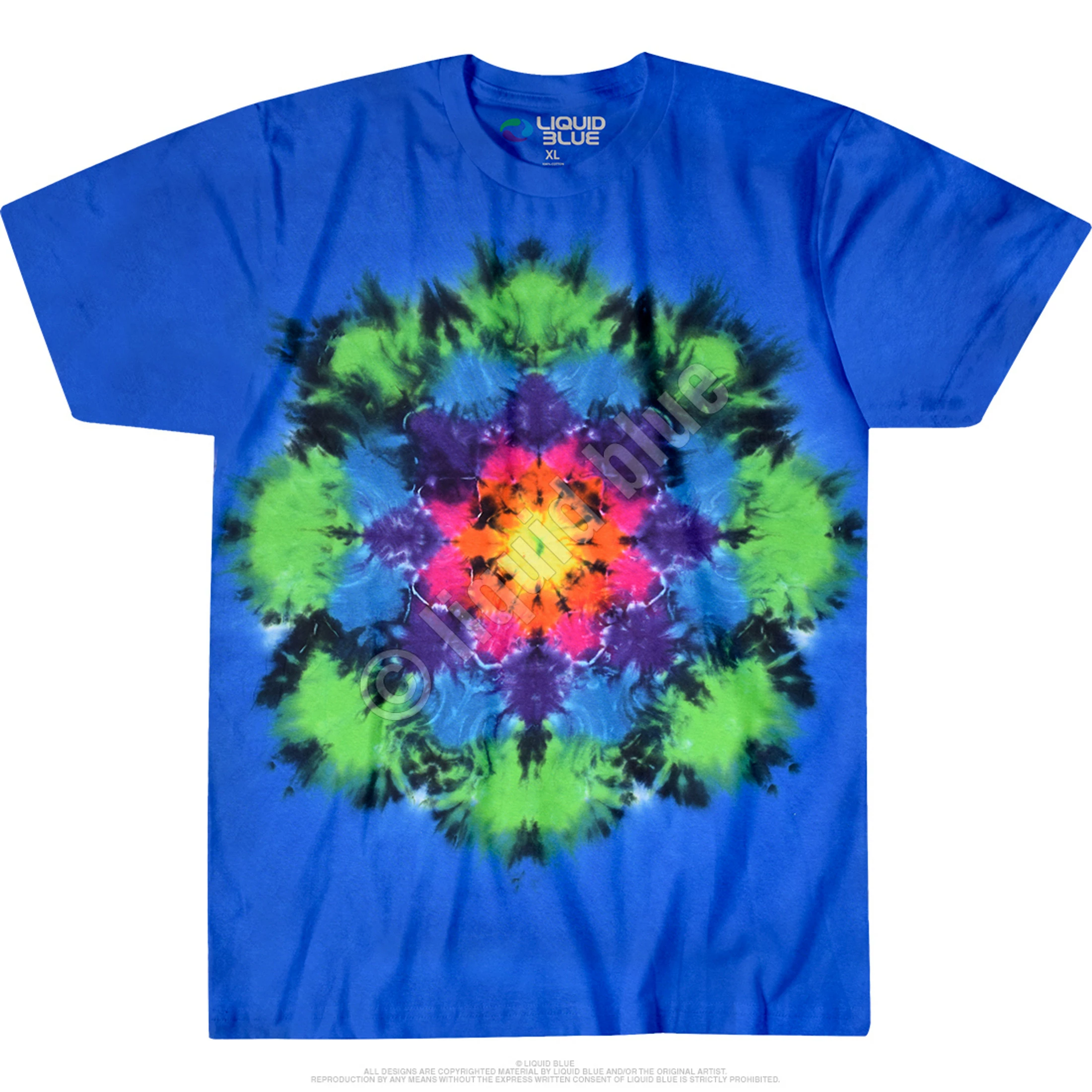 Rainbow Mandala Unprinted Tie-Dye T-Shirt 5 Rainbow Mandala Unprinted Tie-Dye T-Shirt - Image 3