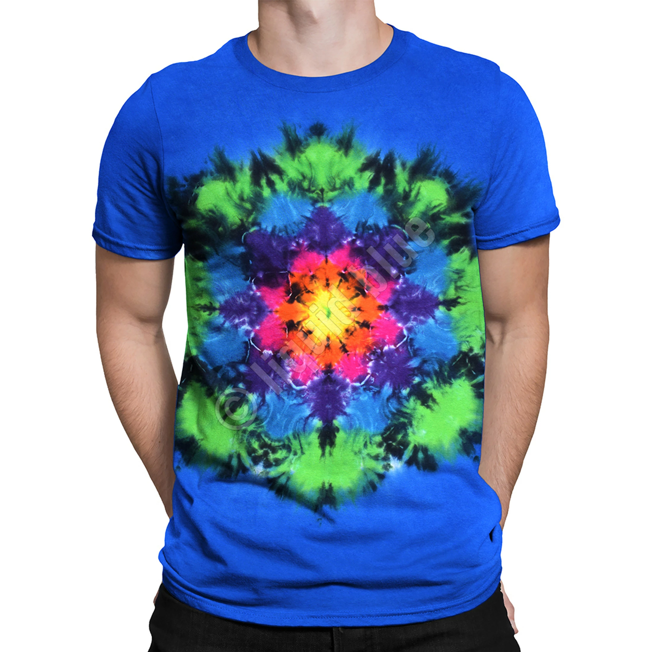 Rainbow Mandala Unprinted Tie-Dye T-Shirt 4 Rainbow Mandala Unprinted Tie-Dye T-Shirt - Image 2