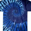 Blue Spiral Streak Unprinted Tie-Dye T-Shirt