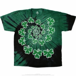 Shamrock Spiral Youth Tie-Dye T-Shirt -MLB Shop 11186Yf 82803.1617393019