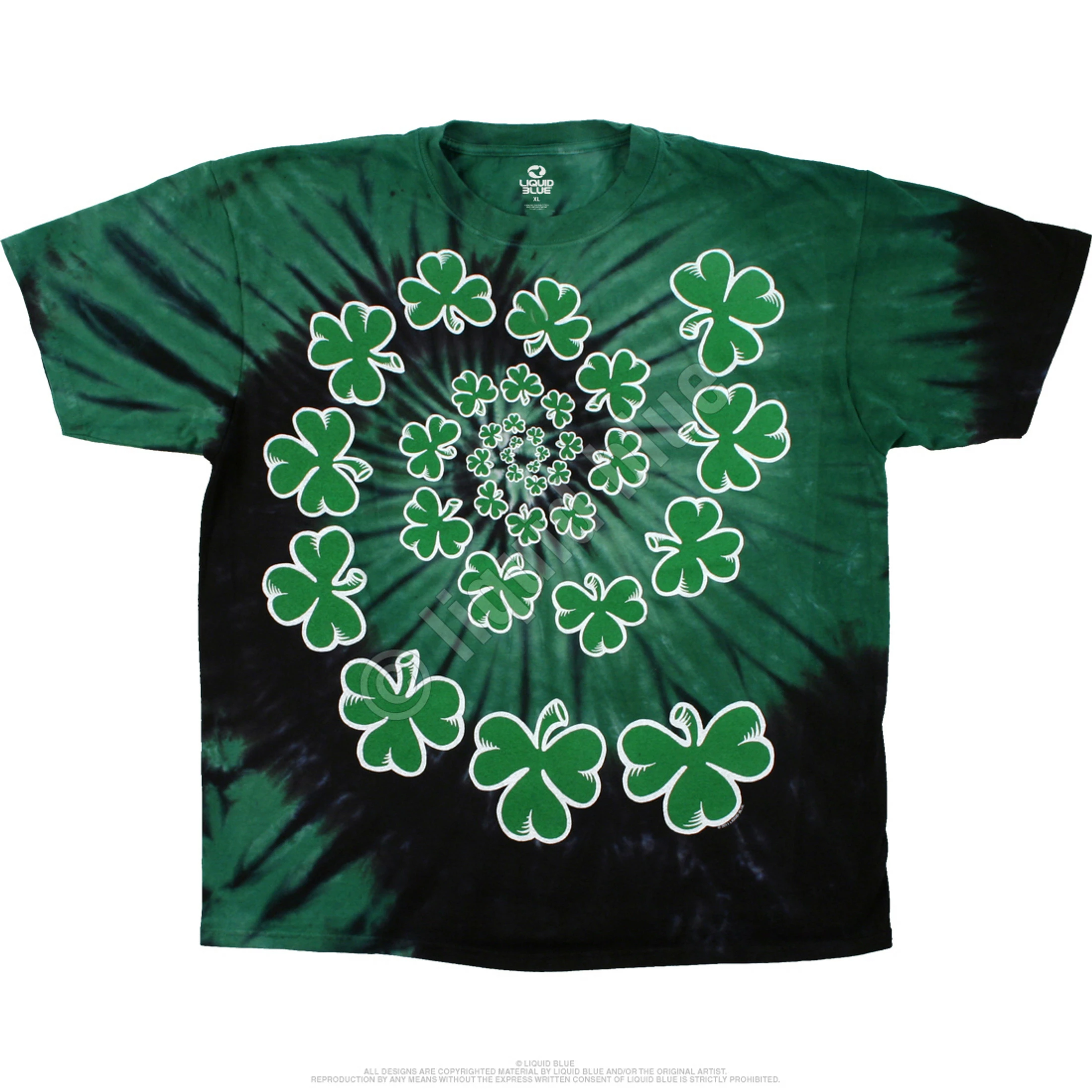 Shamrock Spiral Tie-Dye T-Shirt 5 Shamrock Spiral Tie-Dye T-Shirt - Image 3