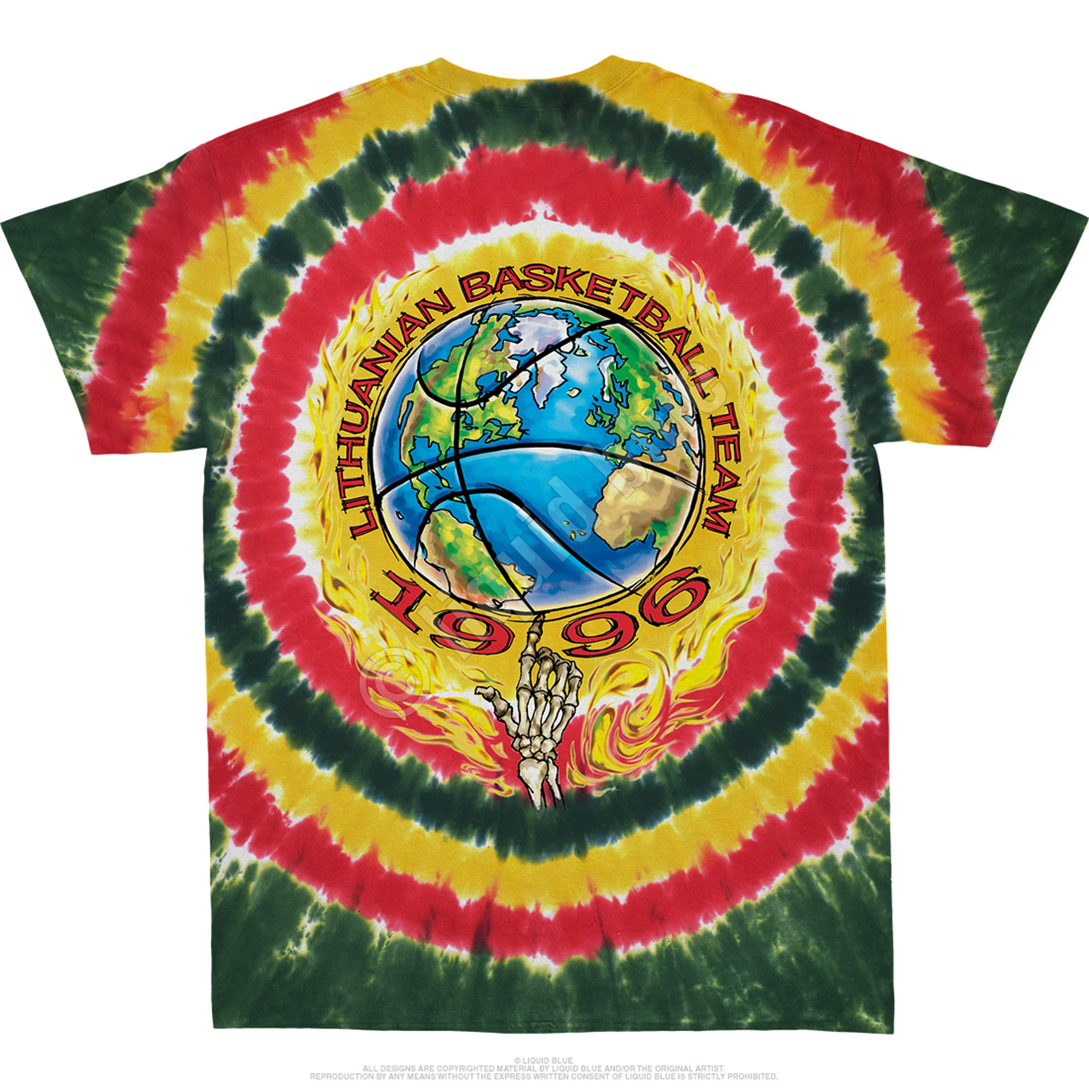 Lithuania Basketball Tie-Dye T-Shirt 5 Lithuania Basketball Tie-Dye T-Shirt - Image 3