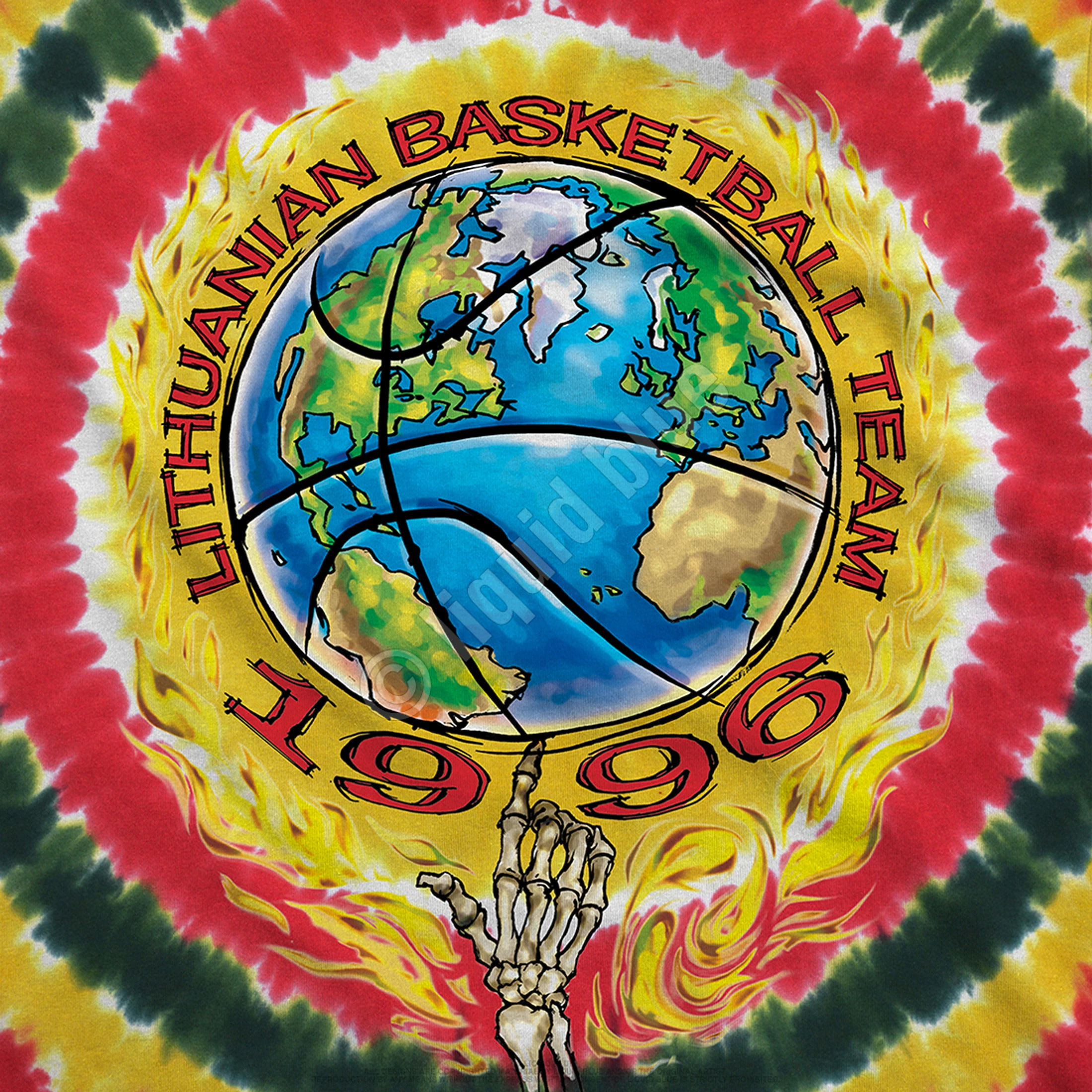 Lithuania Basketball Tie-Dye T-Shirt 7 Lithuania Basketball Tie-Dye T-Shirt - Image 5