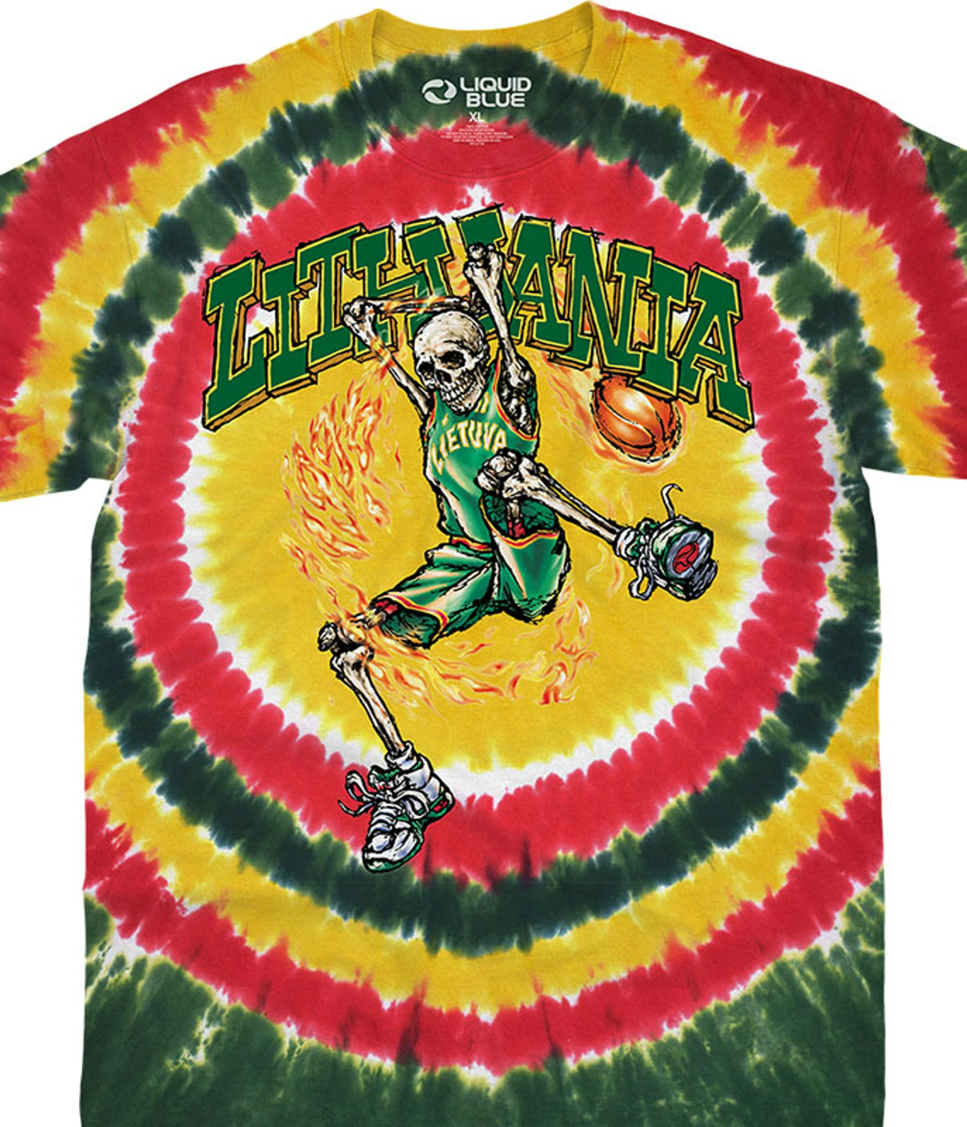 Lithuania Basketball Tie-Dye T-Shirt 3 Lithuania Basketball Tie-Dye T-Shirt