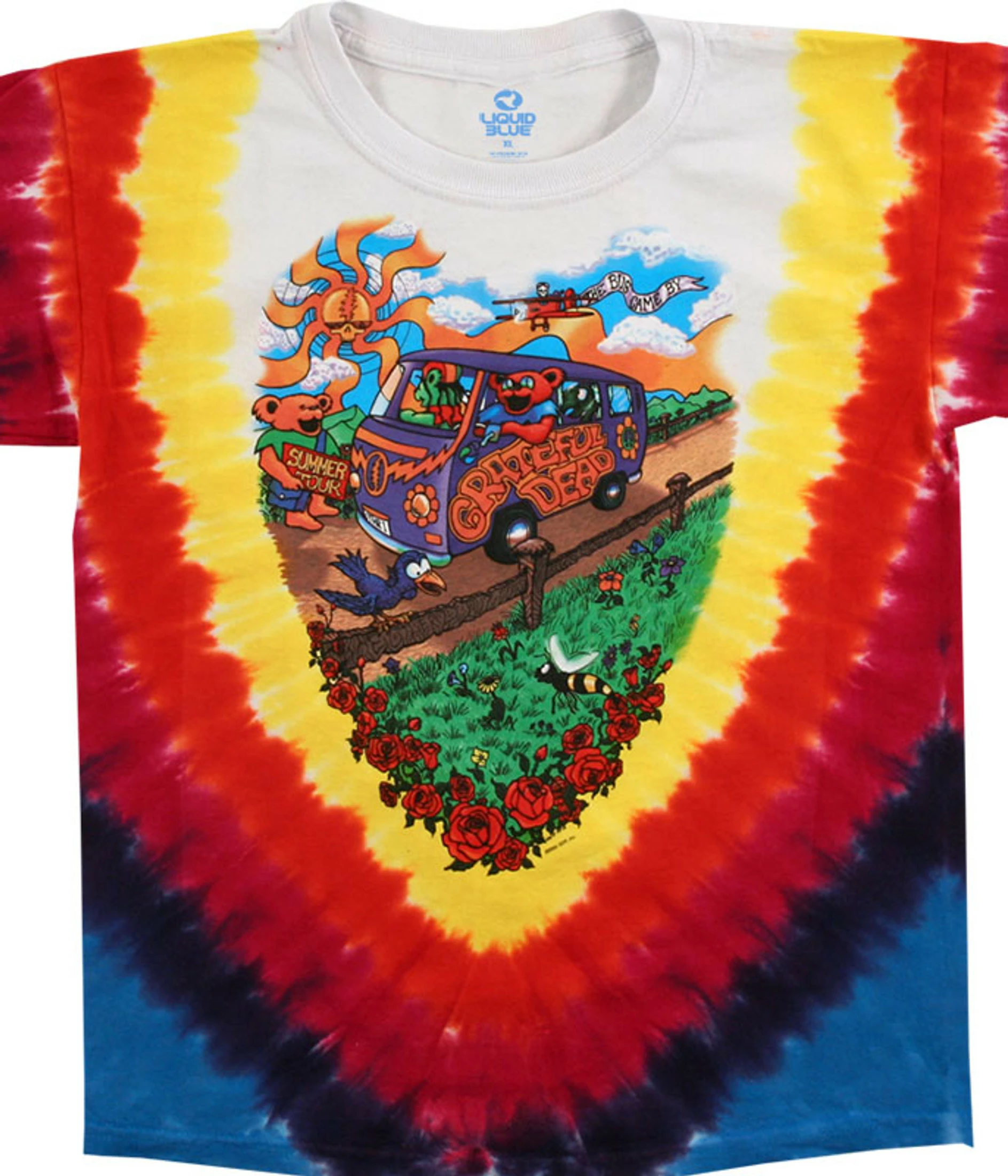 Summer Tour Bus Youth Tie-Dye T-Shirt 3 Summer Tour Bus Youth Tie-Dye T-Shirt