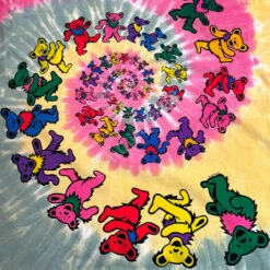 Rasta Spiral Bears Tie-Dye T-Shirt 7 Rasta Spiral Bears Tie-Dye T-Shirt -MLB Shop 11398f artwork 03279.1658179374