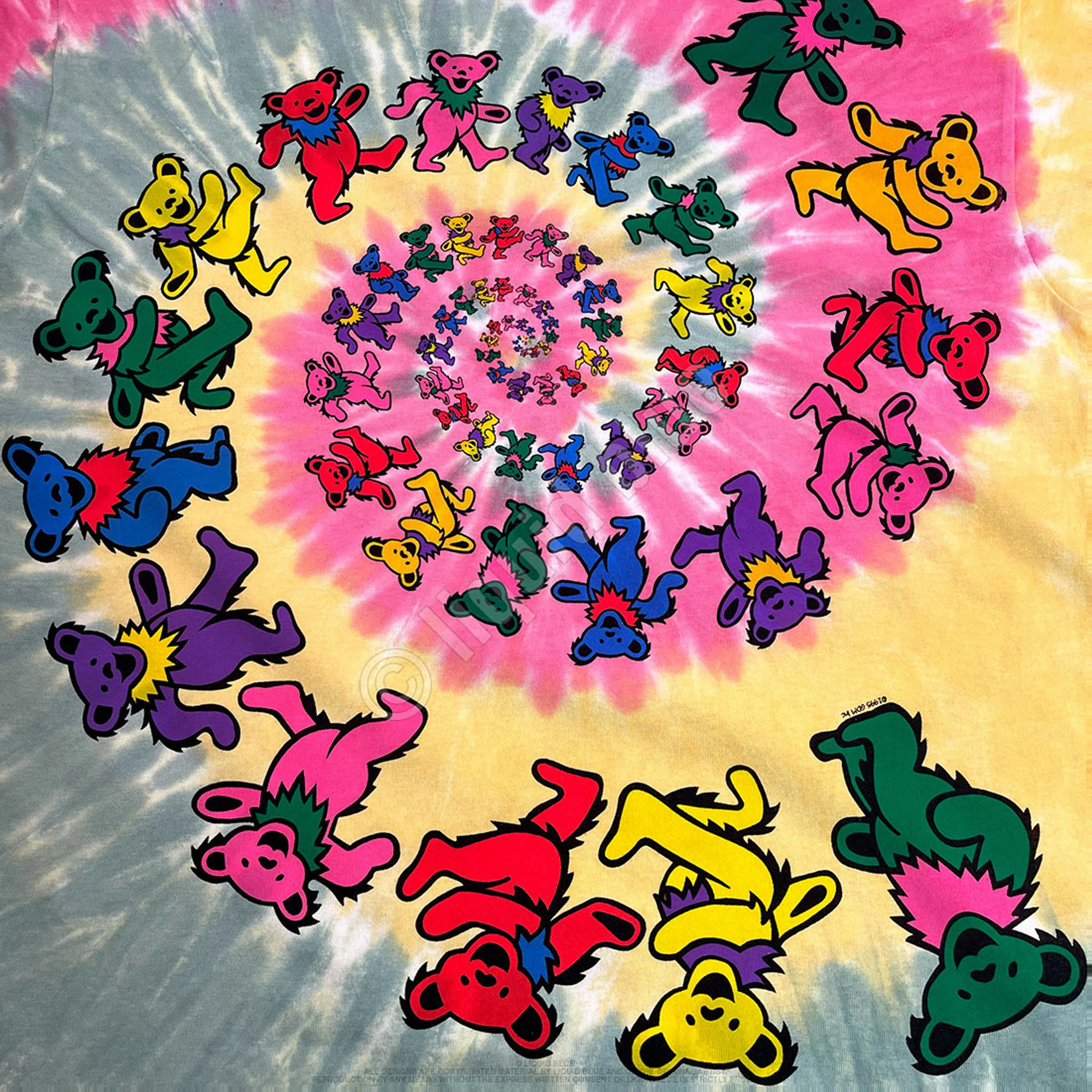 Rasta Spiral Bears Tie-Dye T-Shirt 5 Rasta Spiral Bears Tie-Dye T-Shirt - Image 3