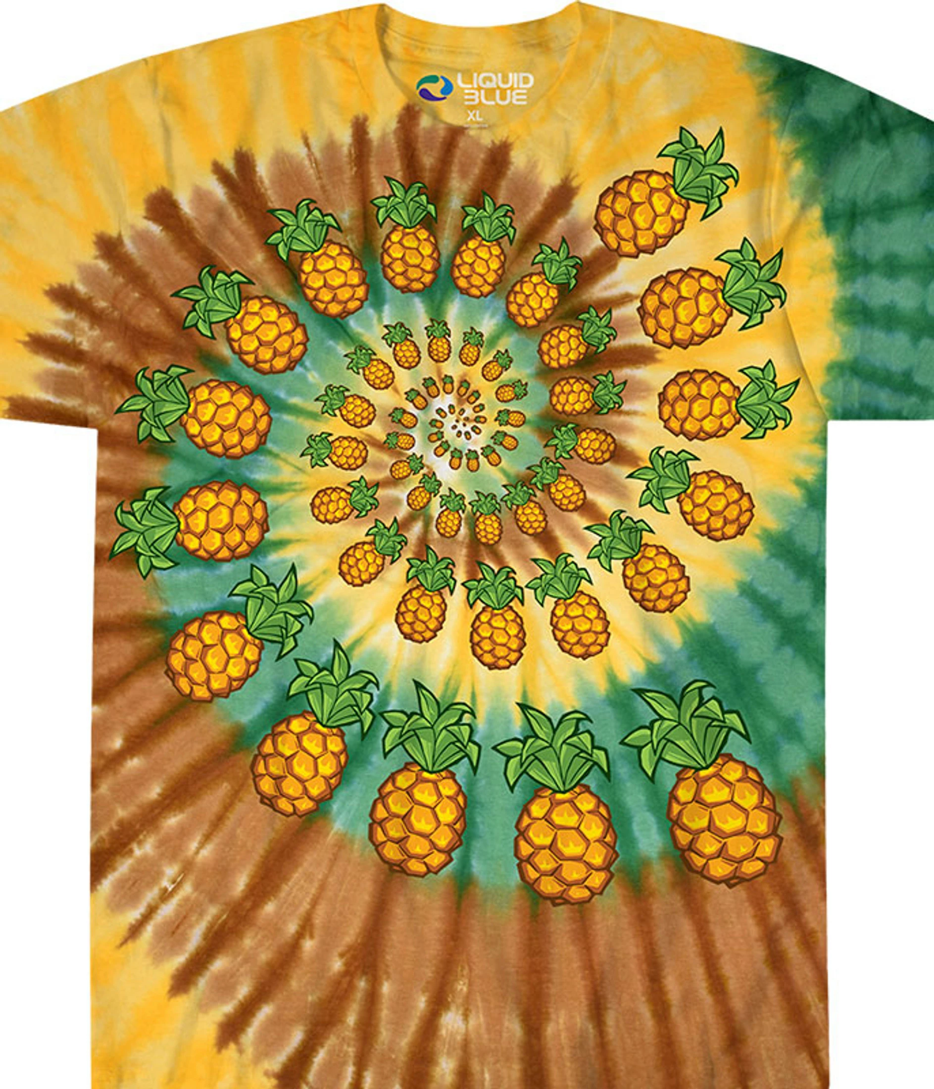 Pineapple Spiral Tie-Dye T-Shirt 3 Pineapple Spiral Tie-Dye T-Shirt