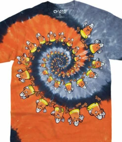 Candy Corn Spiral Tie-Dye T-Shirt