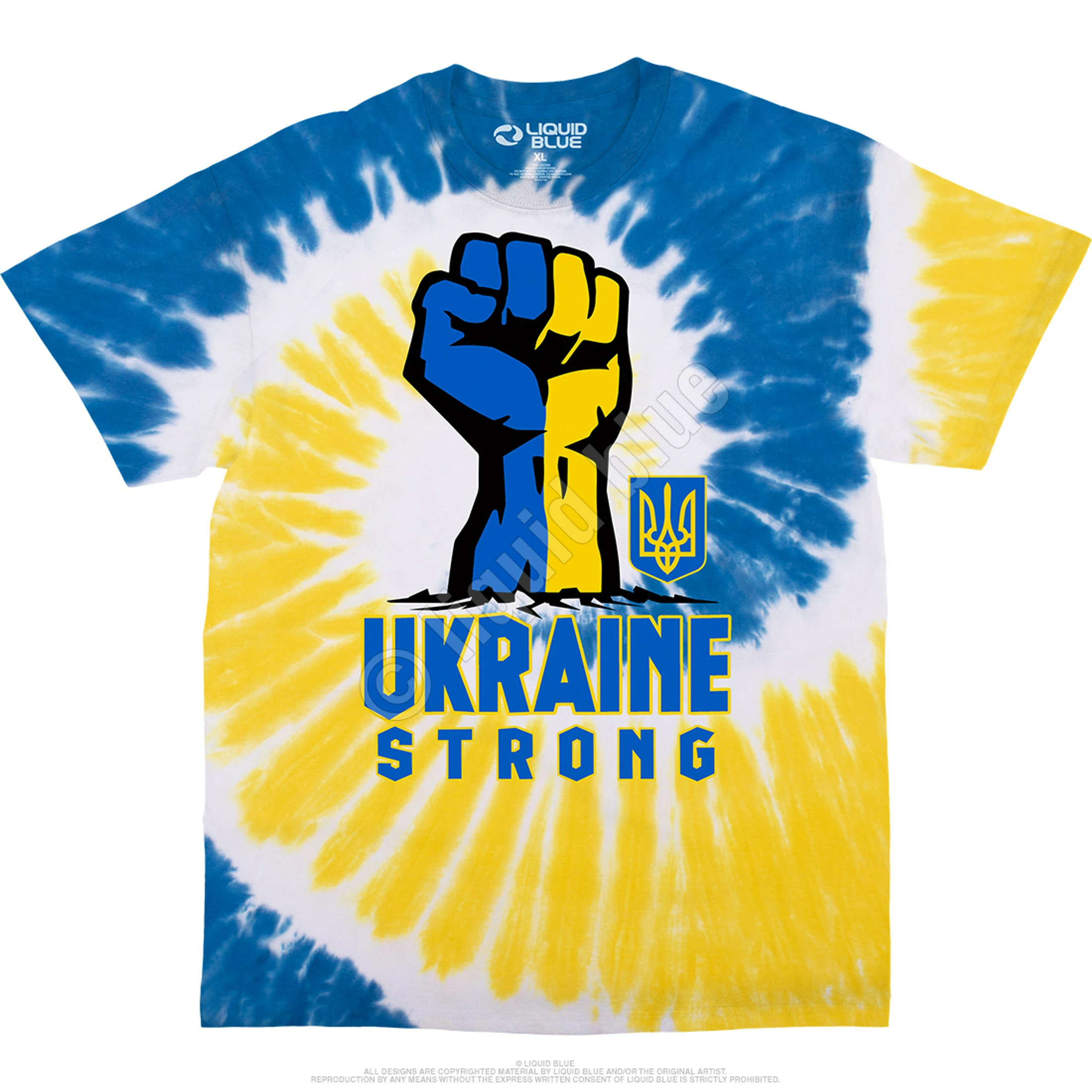 Ukraine Strong Tie-Dye T-Shirt 4 Ukraine Strong Tie-Dye T-Shirt - Image 2