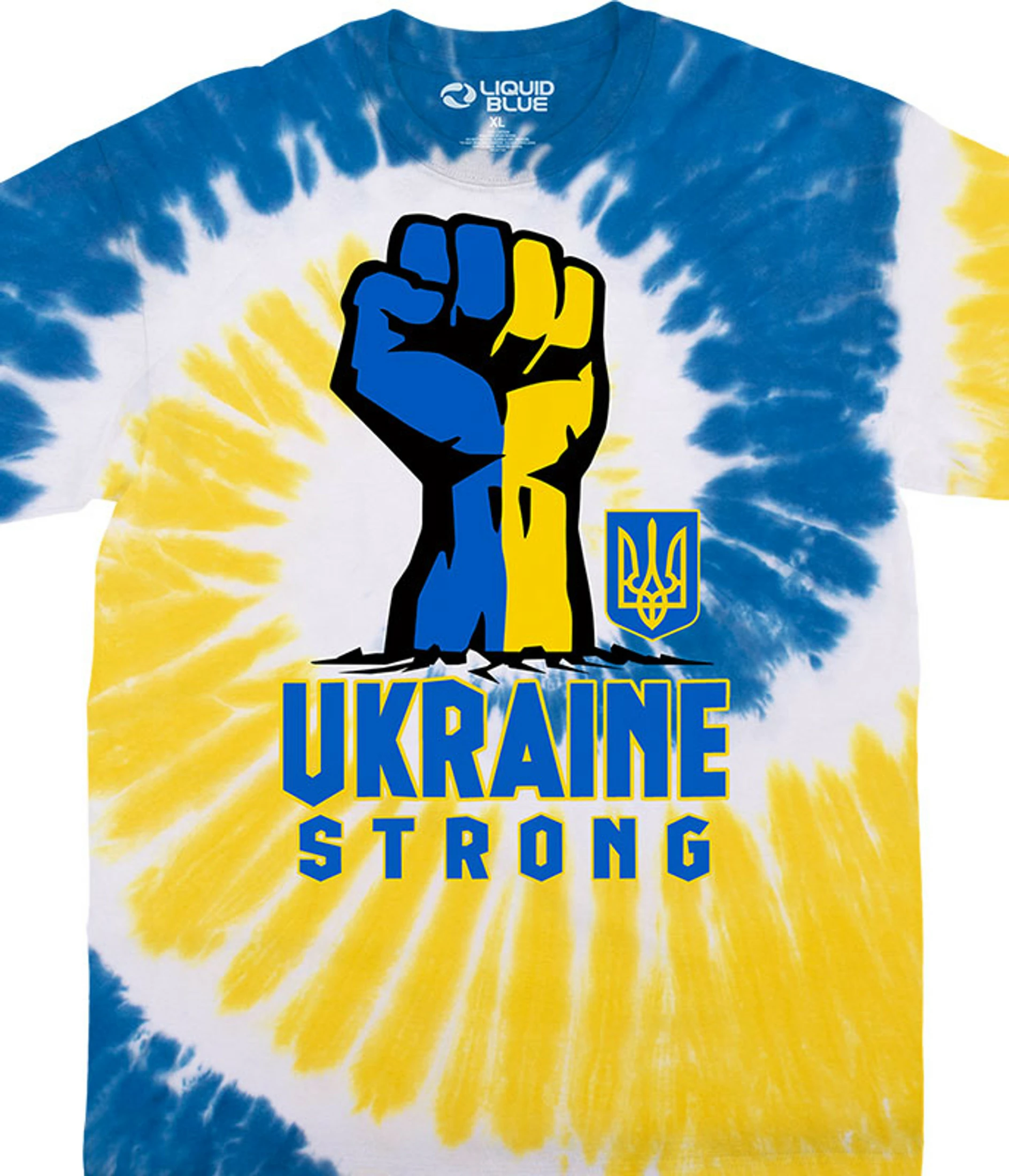 Ukraine Strong Tie-Dye T-Shirt 3 Ukraine Strong Tie-Dye T-Shirt