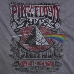 Pink Floyd Carnegie Hall Dark Heather Poly-Cotton T-Shirt -MLB Shop 11624f artwork 23472.1488396576