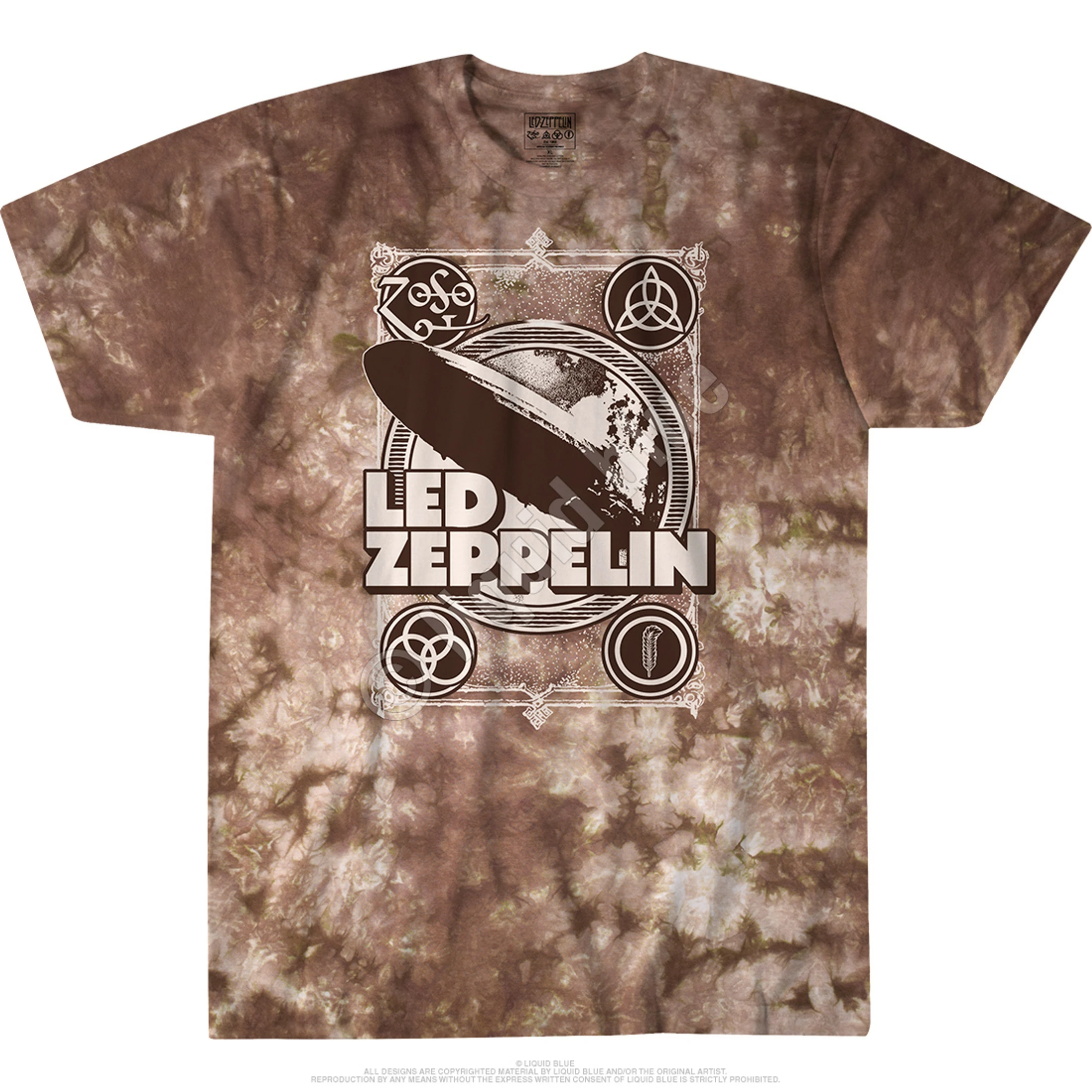 Zeppelin Poster Tie-Dye T-Shirt 5 Zeppelin Poster Tie-Dye T-Shirt - Image 3