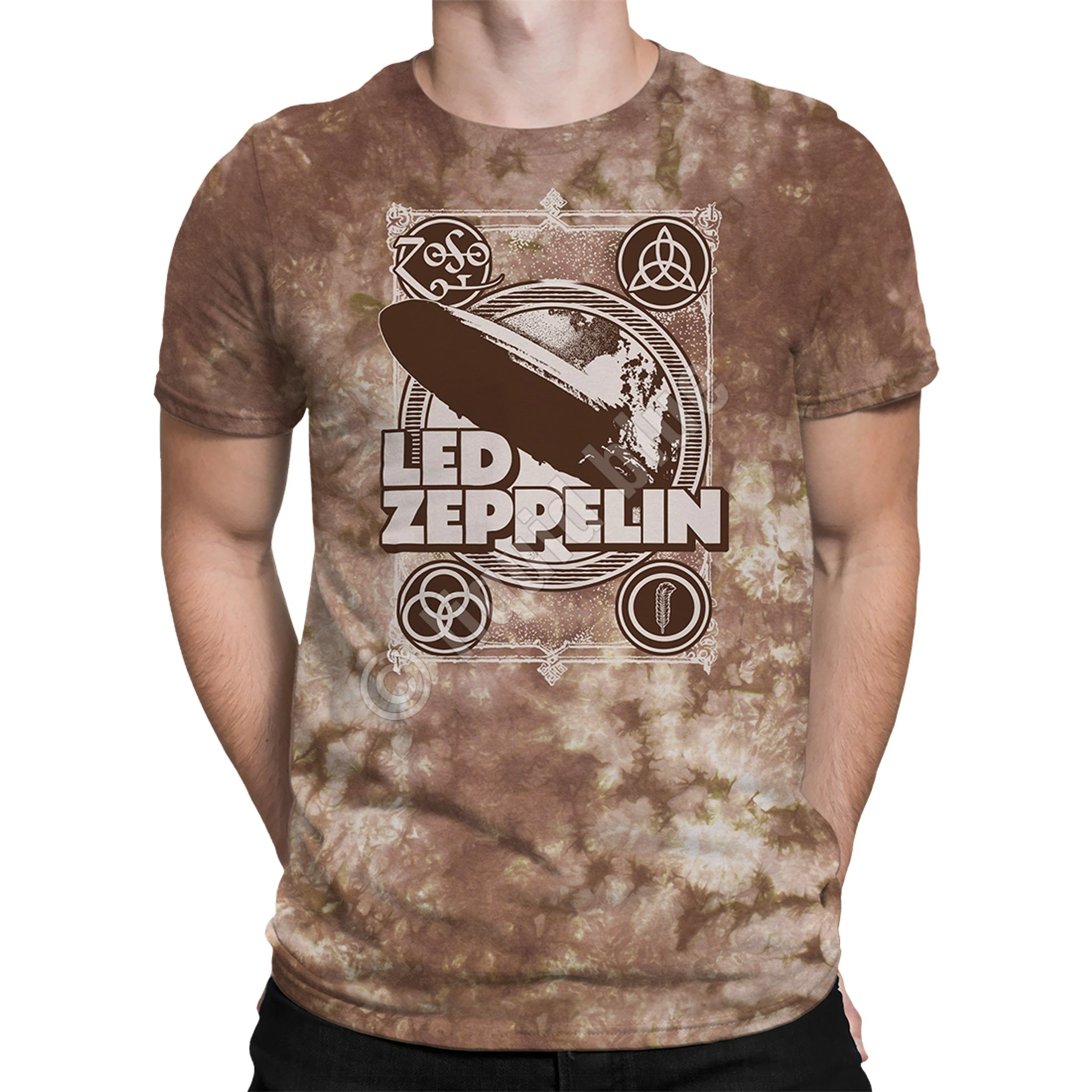 Zeppelin Poster Tie-Dye T-Shirt 4 Zeppelin Poster Tie-Dye T-Shirt - Image 2