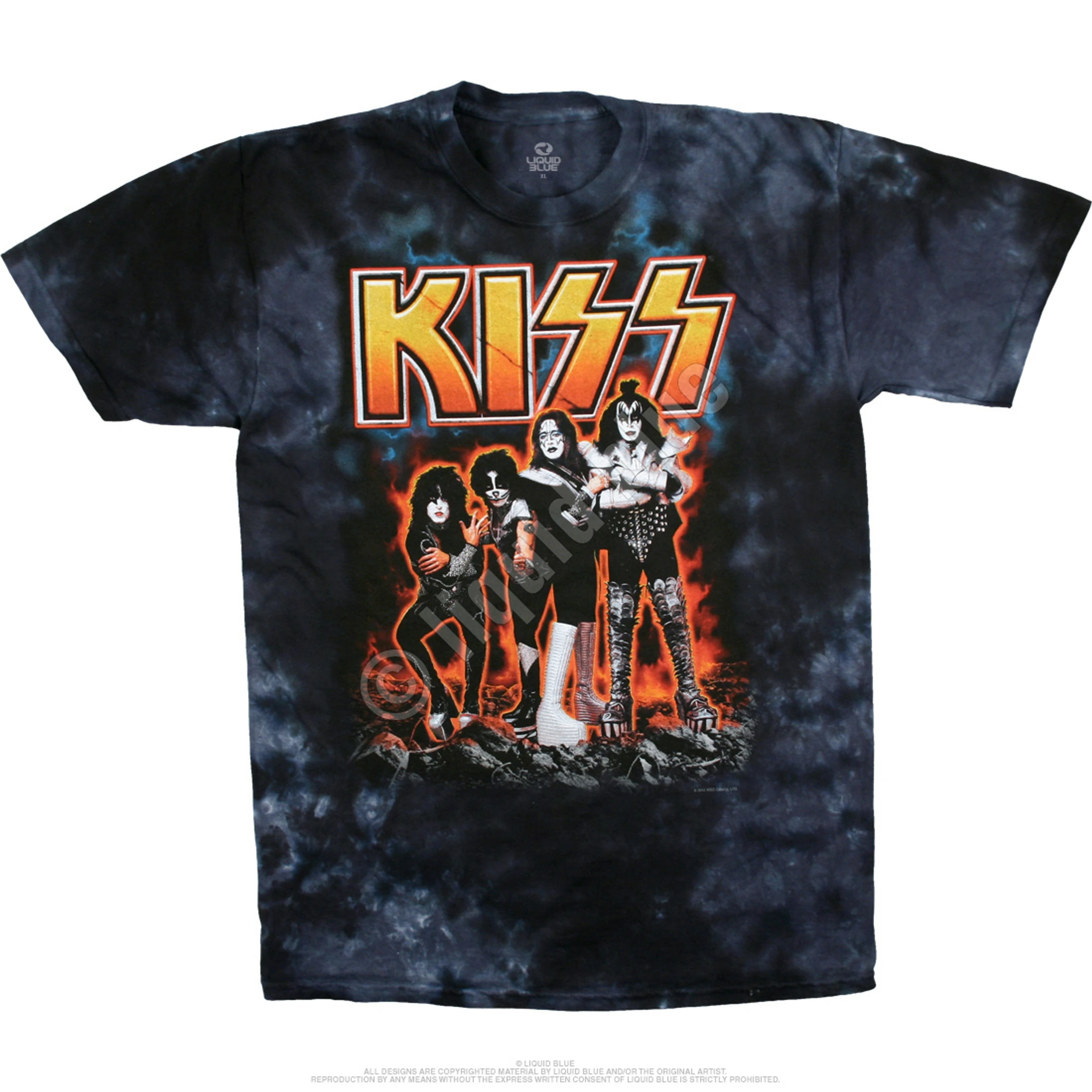 KISS Hotter Than Hell Tie-Dye T-Shirt 4 KISS Hotter Than Hell Tie-Dye T-Shirt - Image 2