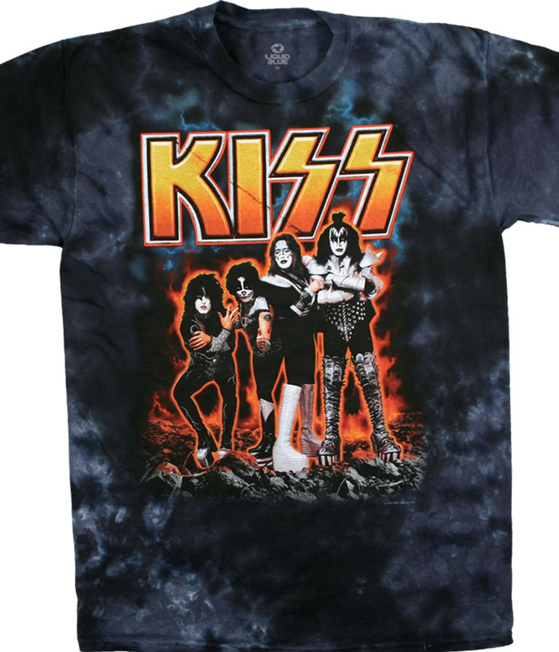 KISS Hotter Than Hell Tie-Dye T-Shirt 3 KISS Hotter Than Hell Tie-Dye T-Shirt