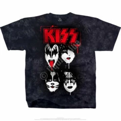 KISS Faces Tie-Dye T-Shirt -MLB Shop 11871f 16920.1411067836