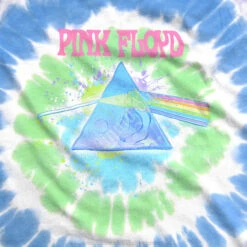 Pink Floyd Dark Side Oil Paint Tie-Dye T-Shirt -MLB Shop 11873f artwork 50454.1491493779
