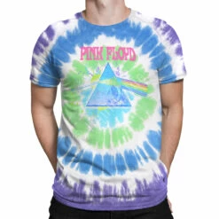 Pink Floyd Dark Side Oil Paint Tie-Dye T-Shirt -MLB Shop 11873f body 86536.1669348833