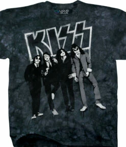 KISS Dressed To Kill Stencil Tie-Dye T-Shirt