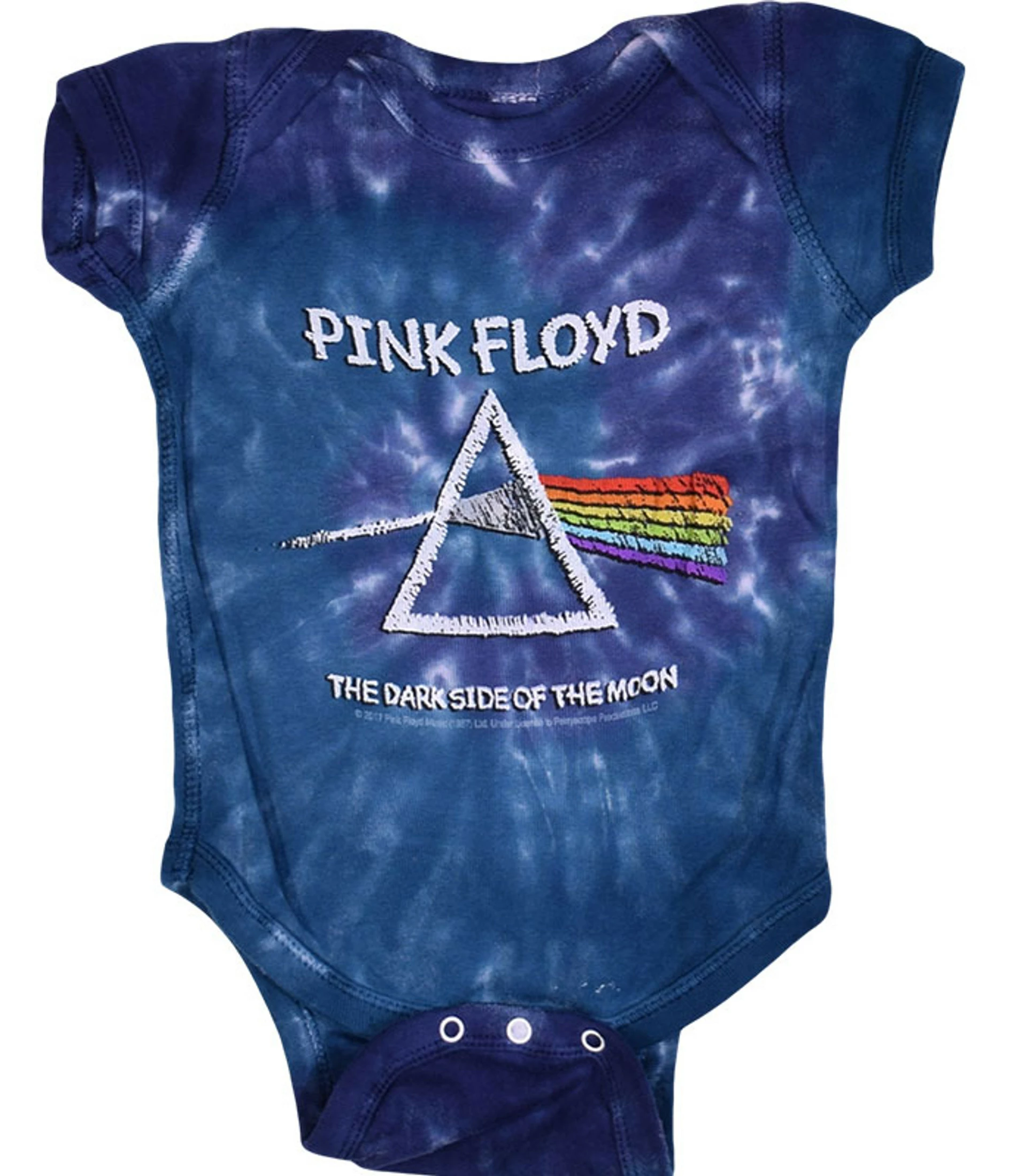 Pink Floyd Dark Side Chalk Tie-Dye Onesie 3 Pink Floyd Dark Side Chalk Tie-Dye Onesie