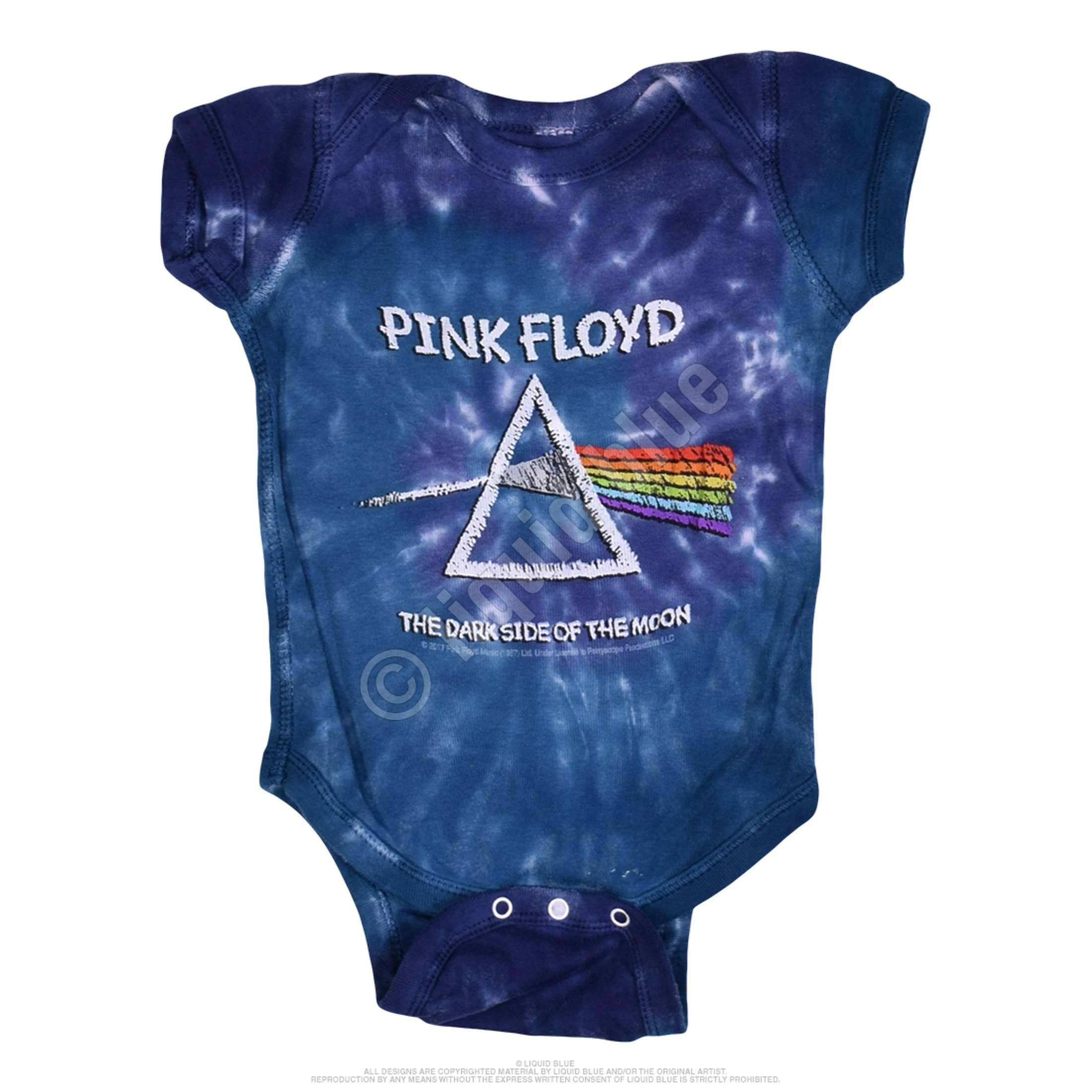 Pink Floyd Dark Side Chalk Tie-Dye Onesie 4 Pink Floyd Dark Side Chalk Tie-Dye Onesie - Image 2