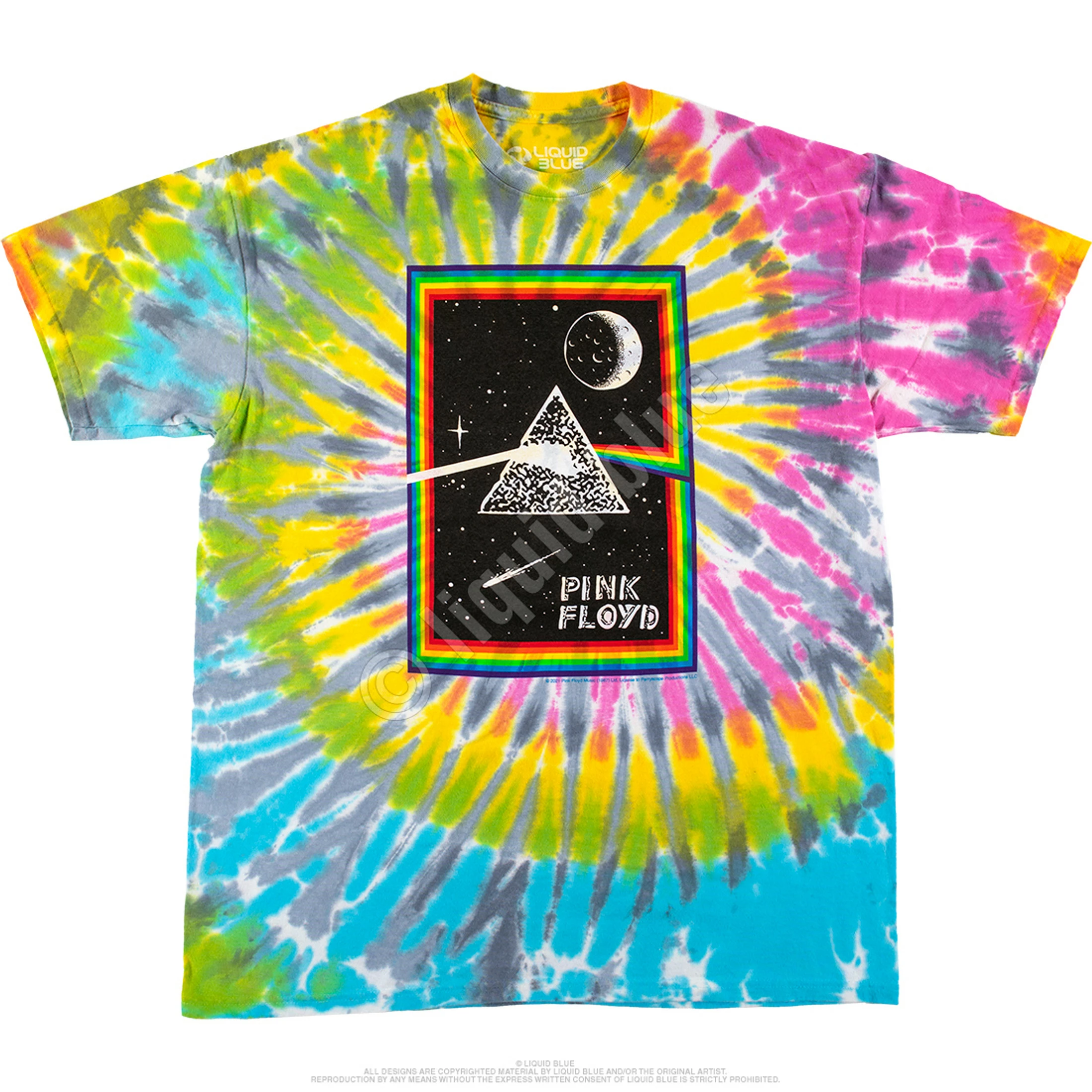 Pink Floyd Prism Moon Tie-Dye T-Shirt 4 Pink Floyd Prism Moon Tie-Dye T-Shirt - Image 2