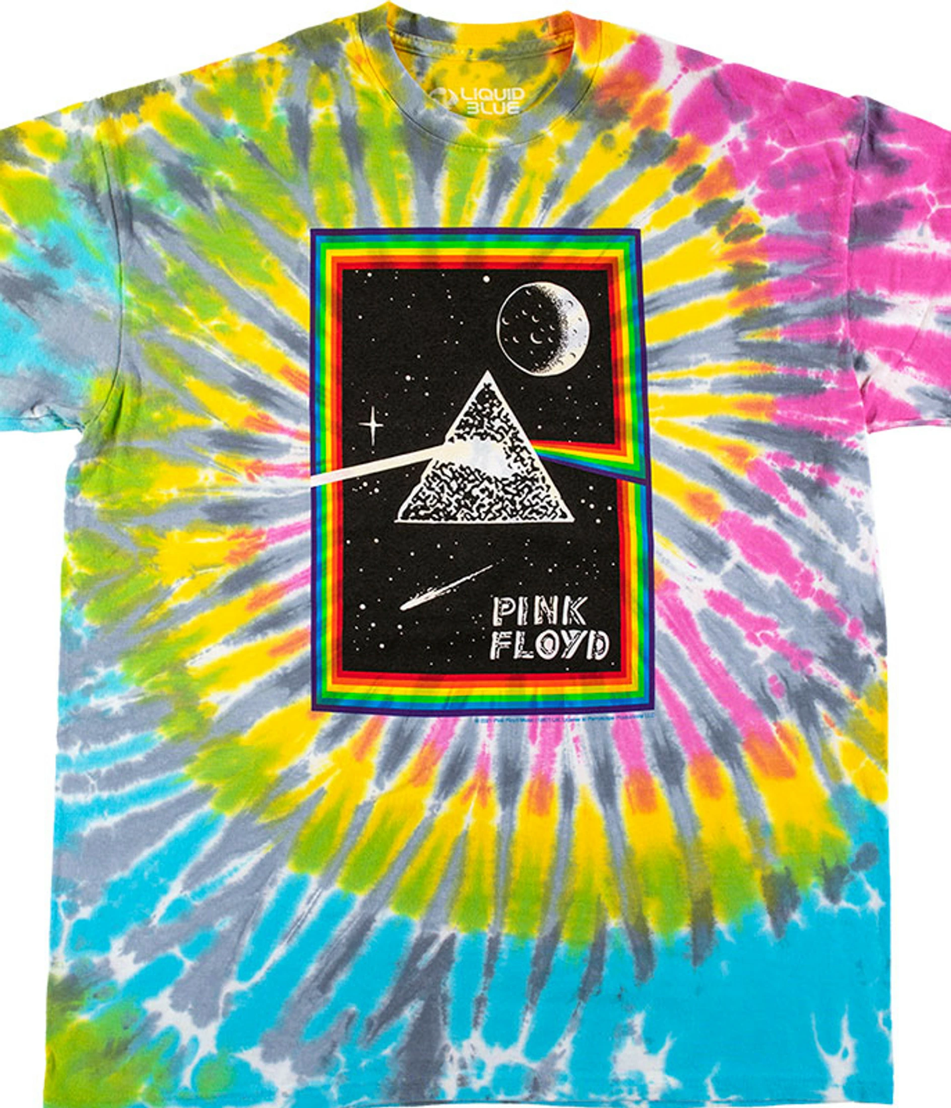Pink Floyd Prism Moon Tie-Dye T-Shirt 3 Pink Floyd Prism Moon Tie-Dye T-Shirt