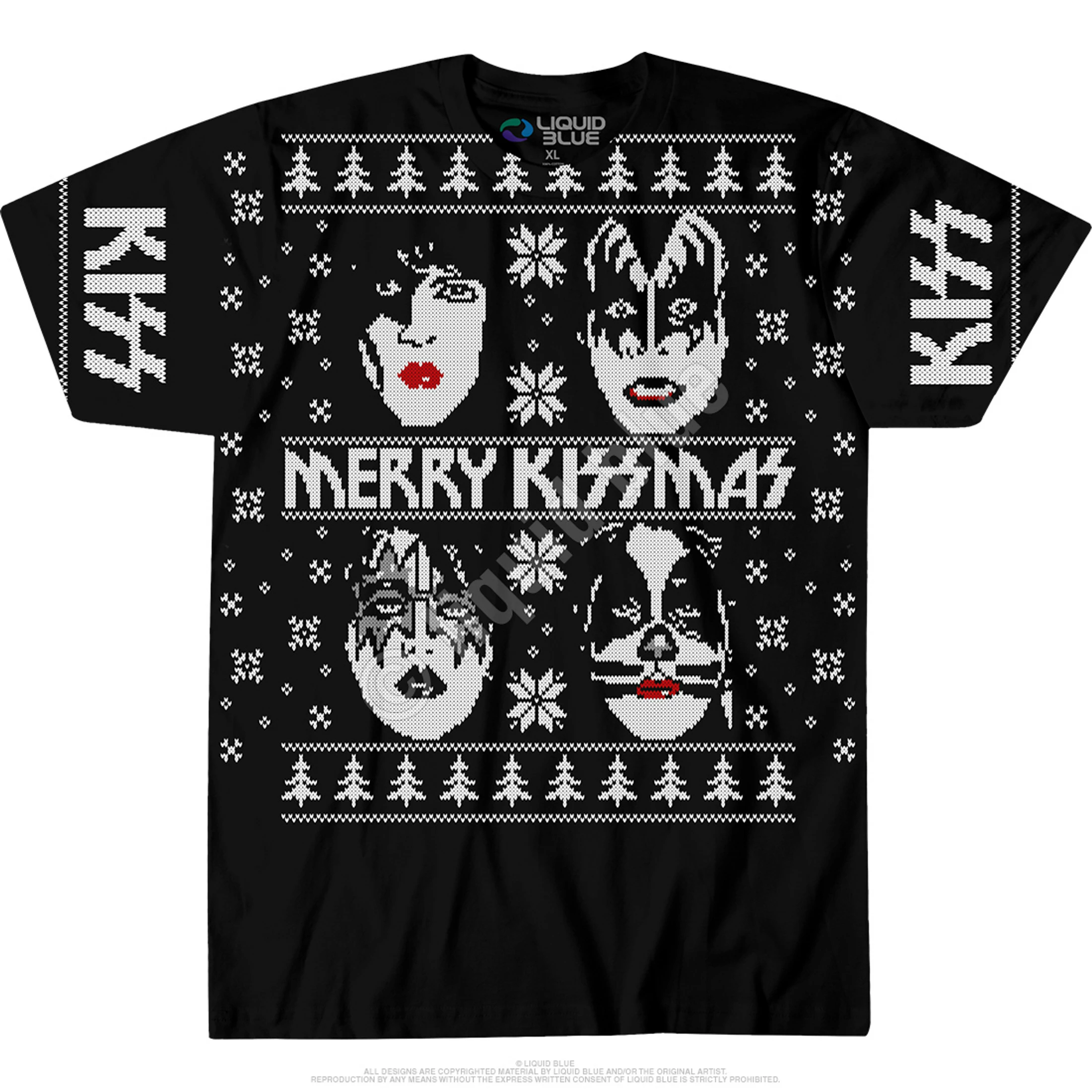 Merry KISSmas Black T-Shirt 4 Merry KISSmas Black T-Shirt - Image 2