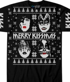Merry KISSmas Black T-Shirt