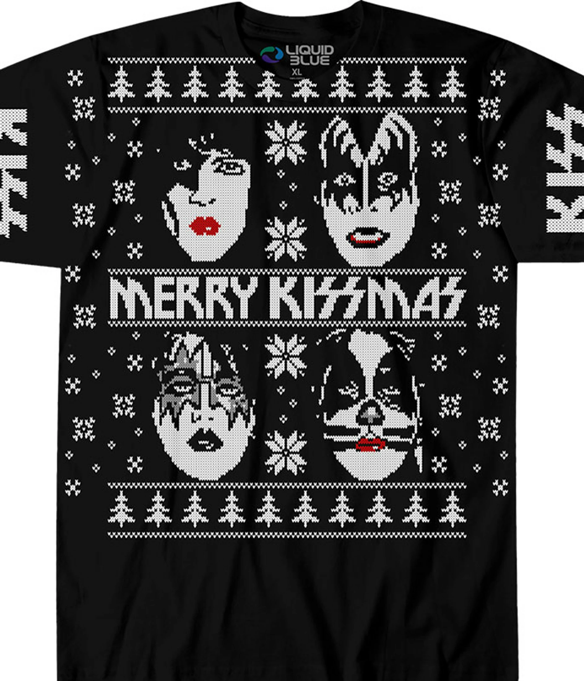Merry KISSmas Black T-Shirt 3 Merry KISSmas Black T-Shirt
