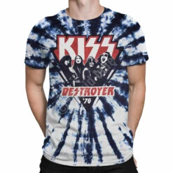 KISS Destroyer '76 Tie-Dye T-Shirt -MLB Shop 11981f body 15912.1490385285