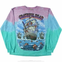 Ship Of Fools Tie-Dye Long Sleeve T-Shirt -MLB Shop 12330f 57836.1635780572