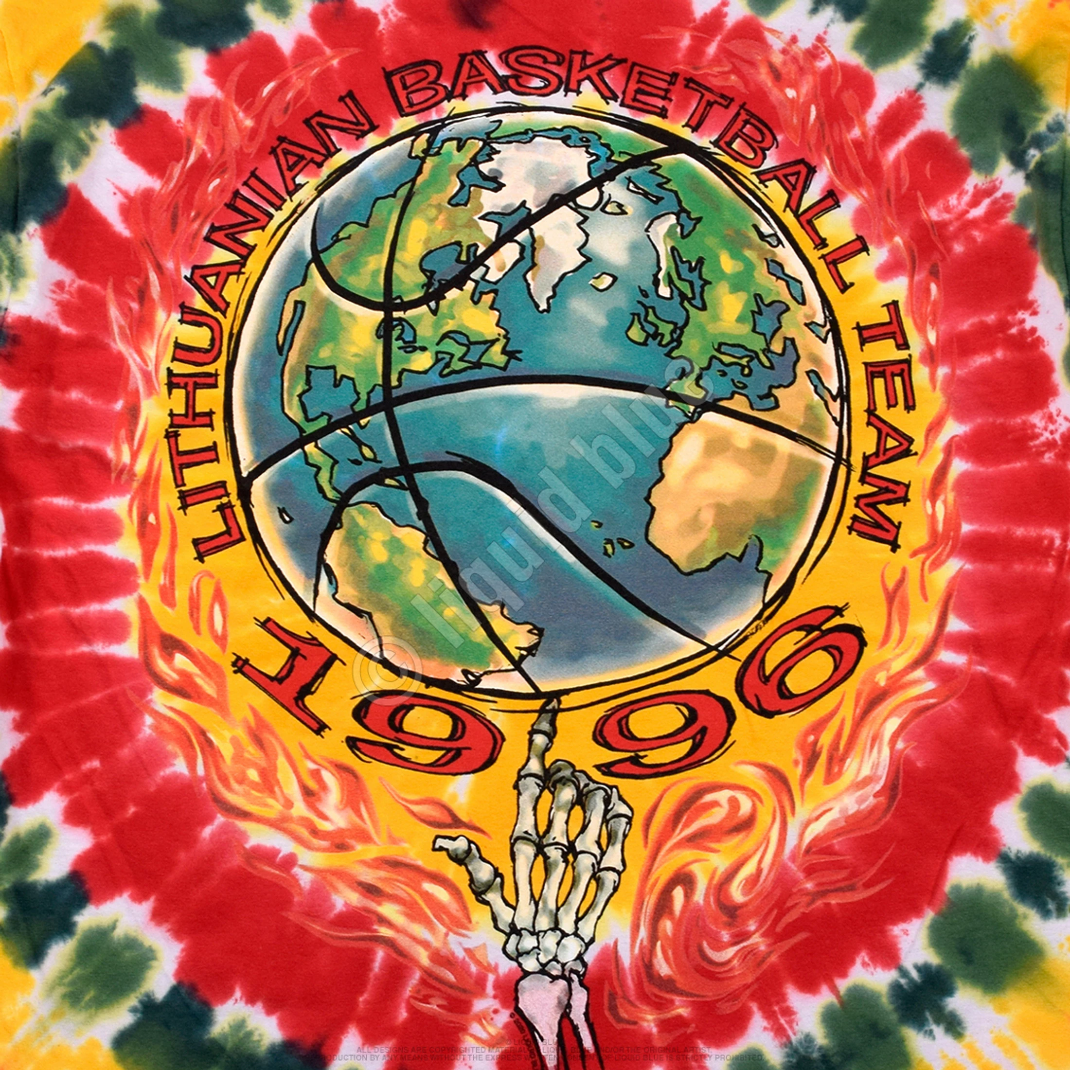 Lithuania Basketball Tie-Dye Long Sleeve T-Shirt 7 Lithuania Basketball Tie-Dye Long Sleeve T-Shirt - Image 5