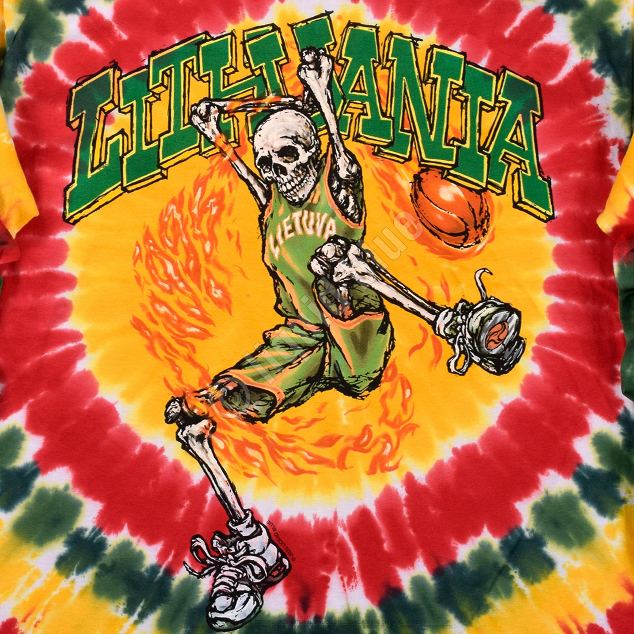 Lithuania Basketball Tie-Dye Long Sleeve T-Shirt 6 Lithuania Basketball Tie-Dye Long Sleeve T-Shirt - Image 4