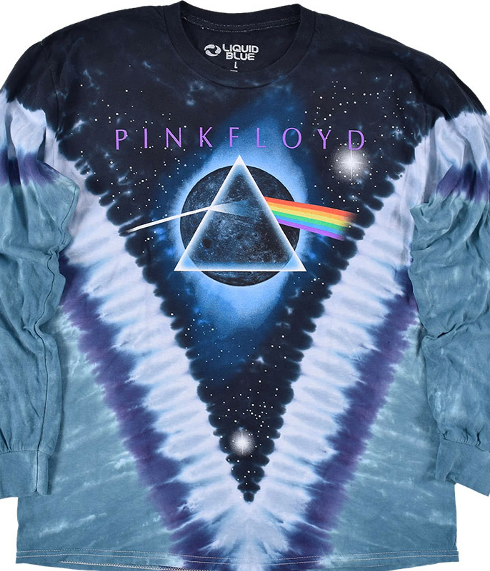 Pink Floyd Pyramid V Tie-Dye Long Sleeve T-Shirt 3 Pink Floyd Pyramid V Tie-Dye Long Sleeve T-Shirt