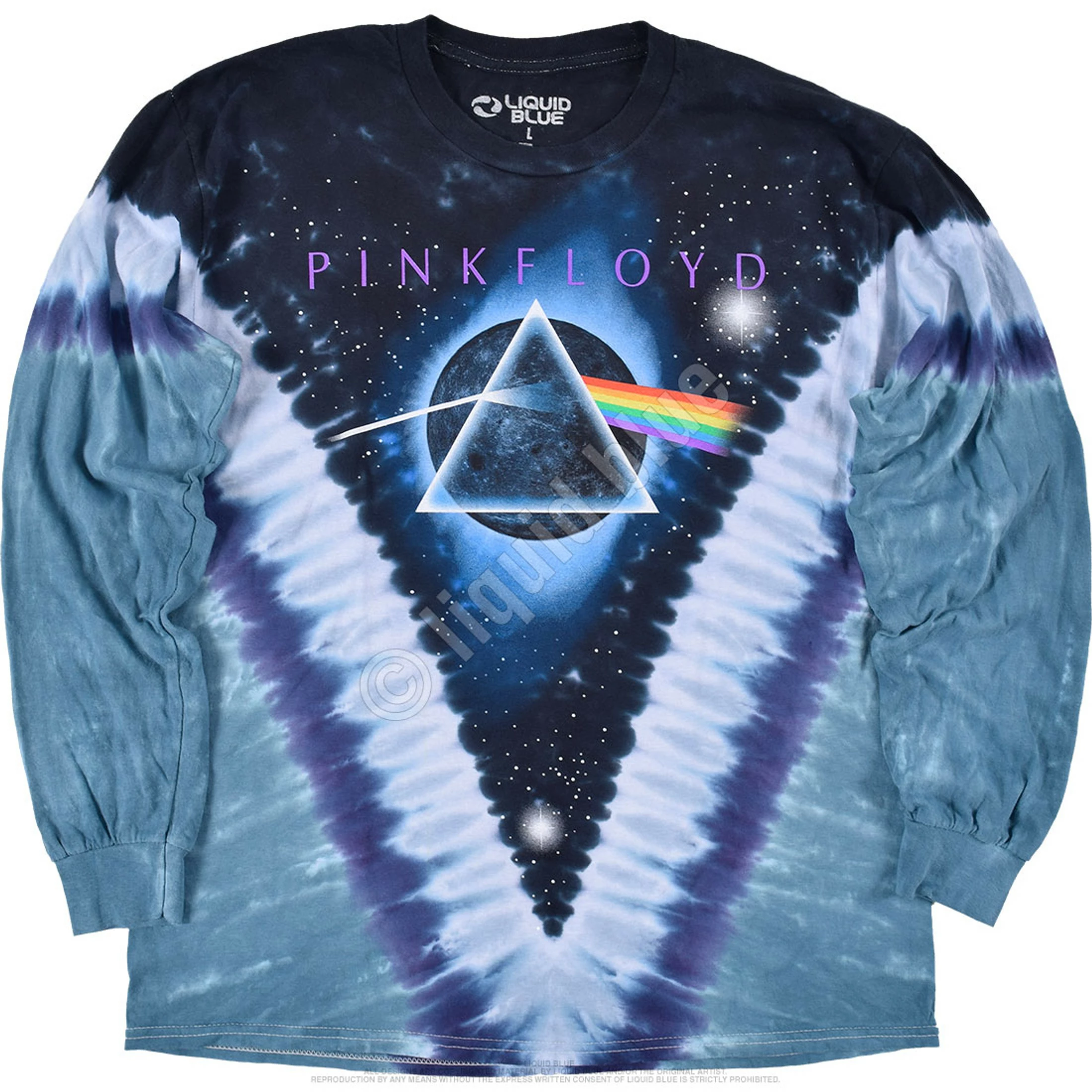 Pink Floyd Pyramid V Tie-Dye Long Sleeve T-Shirt 4 Pink Floyd Pyramid V Tie-Dye Long Sleeve T-Shirt - Image 2